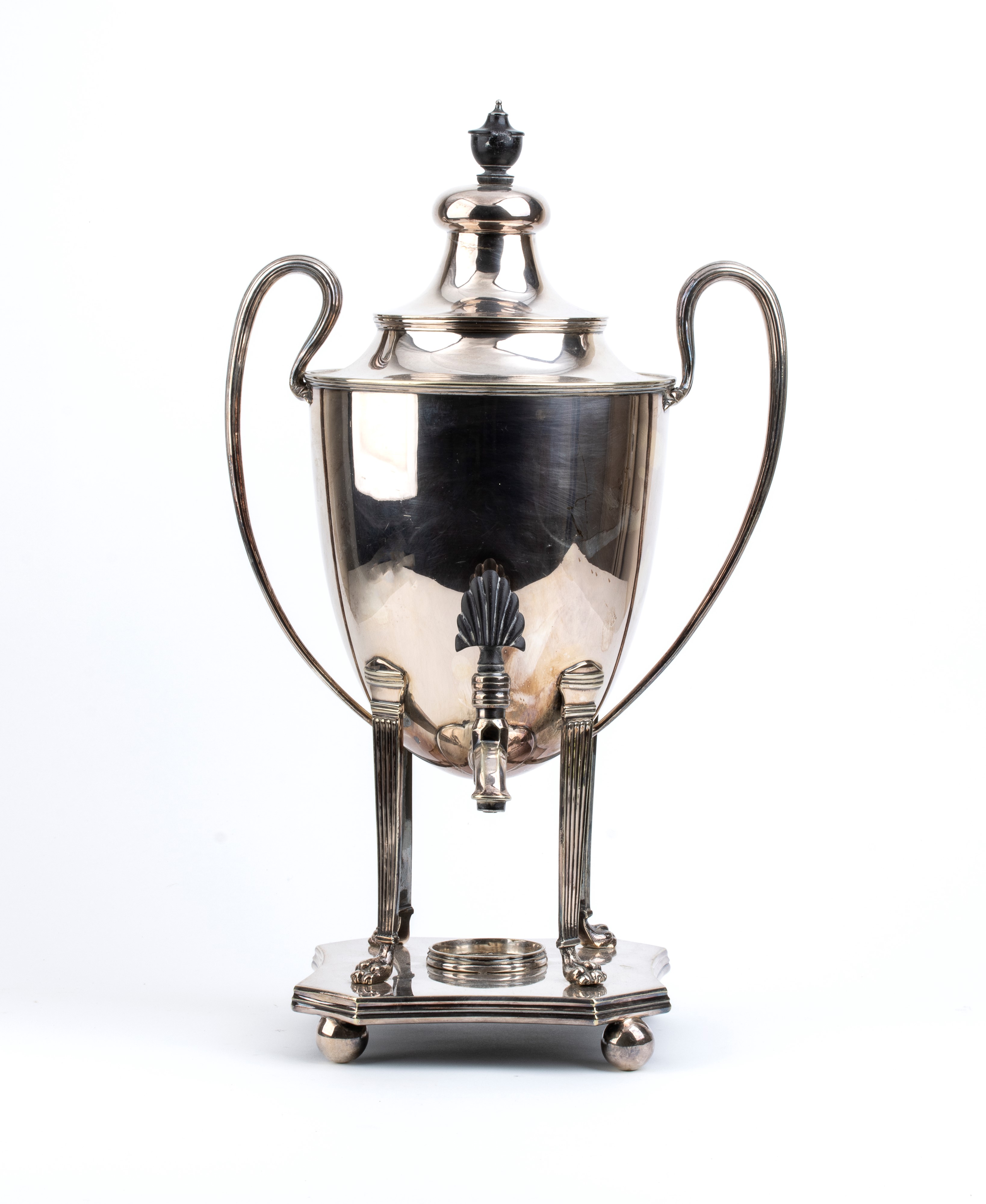Samovar in Metallo Argentato - Inghilterra, XIX Secolo, Argentiere The Alexander Clark Manufactur...
