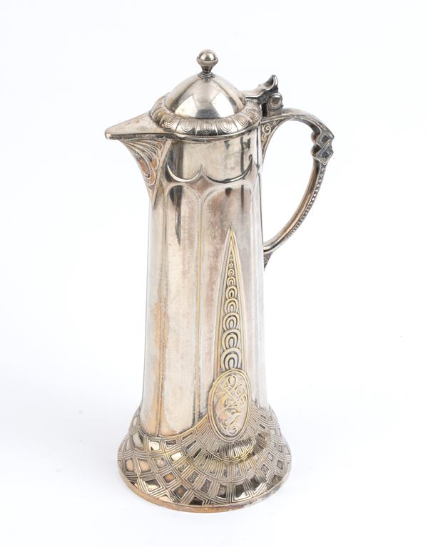 Silver-plated metal pitcher - Germany, early 20th century, mark of WMF Württembergische Metallwarenfabrik