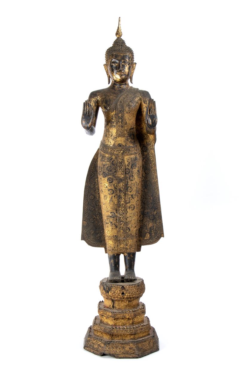 BUDDHA STANTE IN BRONZO