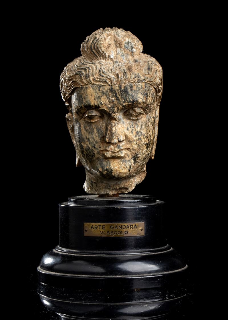 TESTA DI BUDDHA IN PIETRA