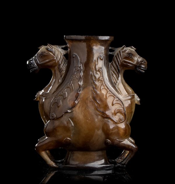 A HARDSTONE VASE