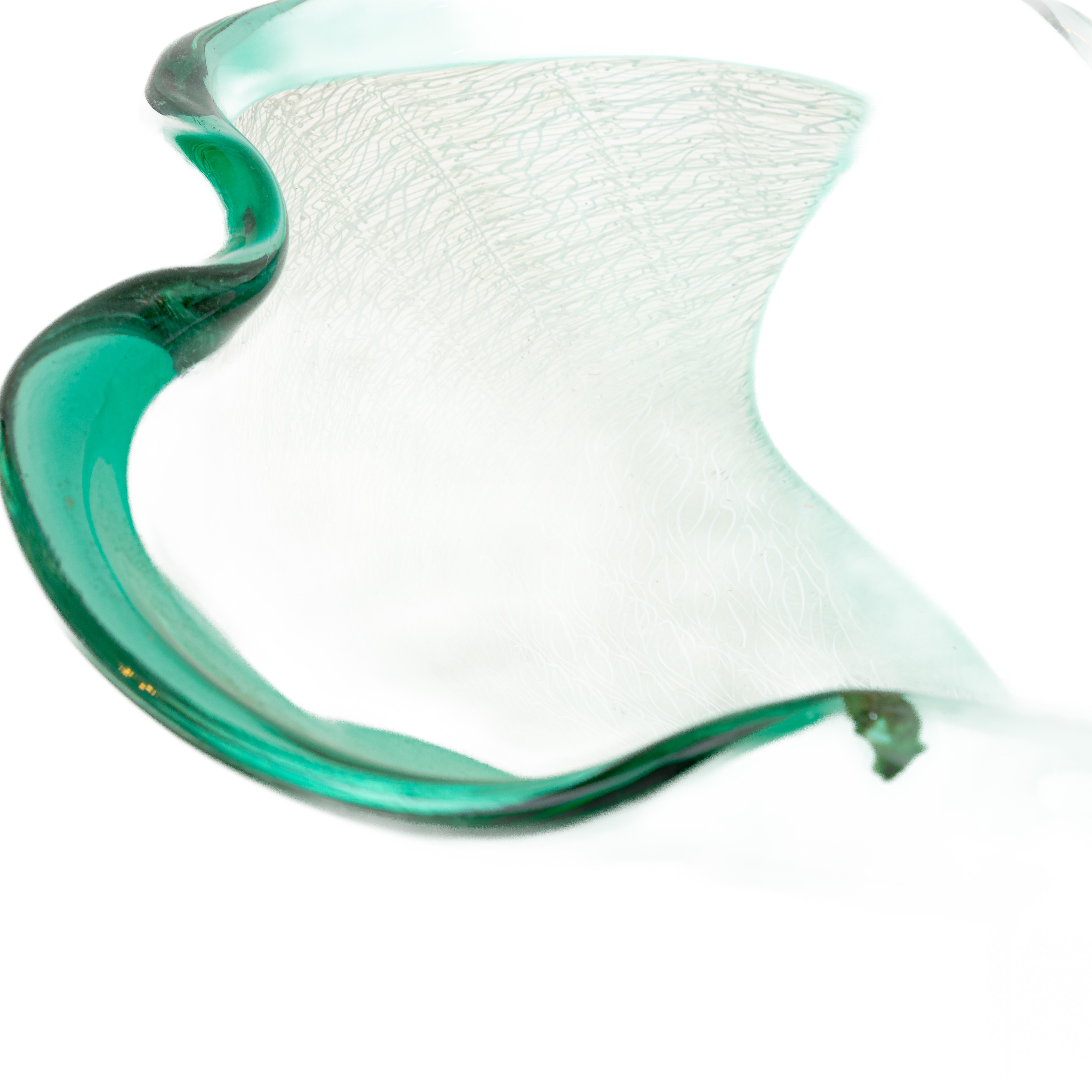 Centrotavola in Vetro Murano Bianco e Verde