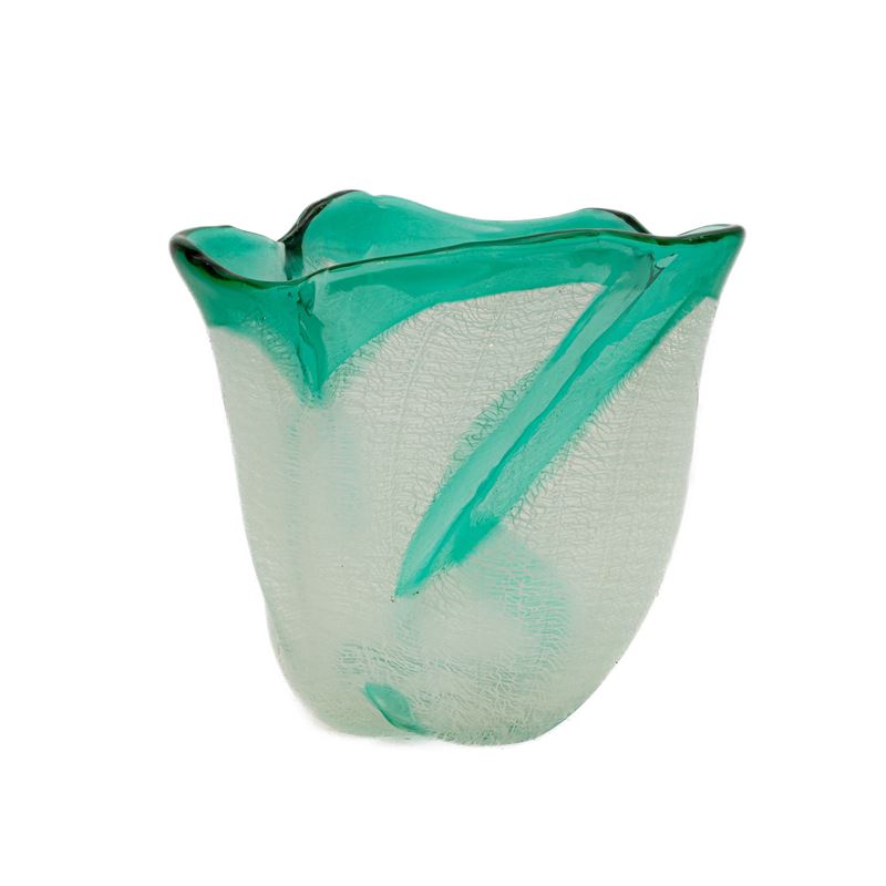Centrotavola in Vetro Murano Bianco e Verde