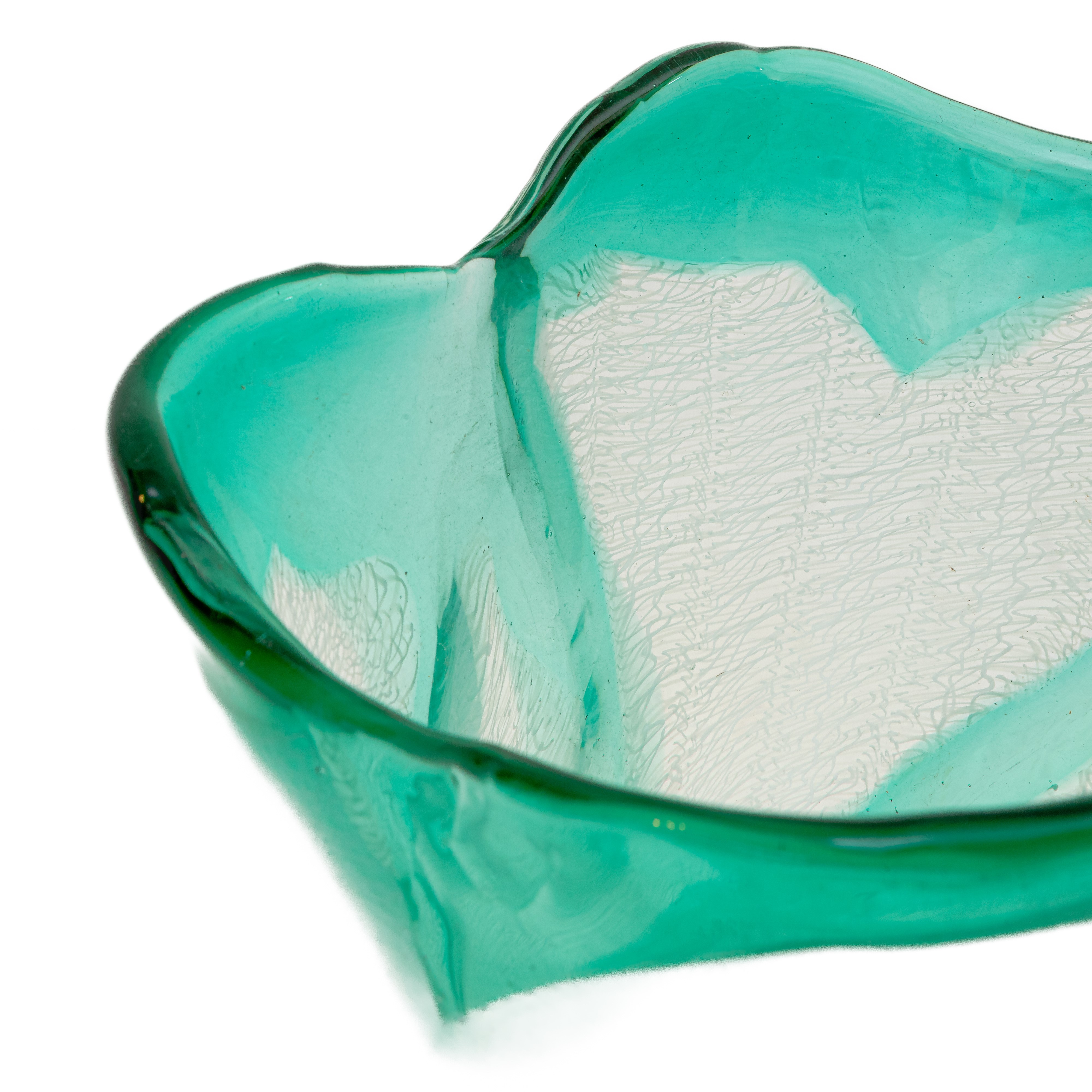 Centrotavola in Vetro Murano Bianco e Verde