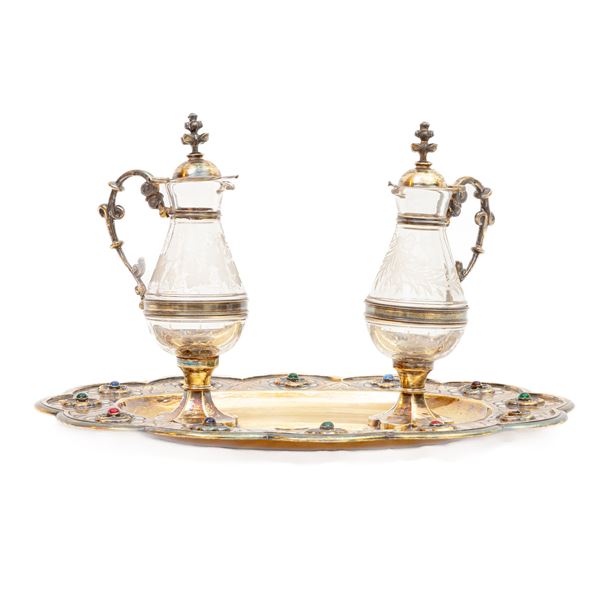 Pair of ampoules,    (second half of the 19th century)  - Auction Smart Auction: furniture, paintings, sculptures, silver and more at affordable prices - Bertolami Fine Art - Casa d'Aste