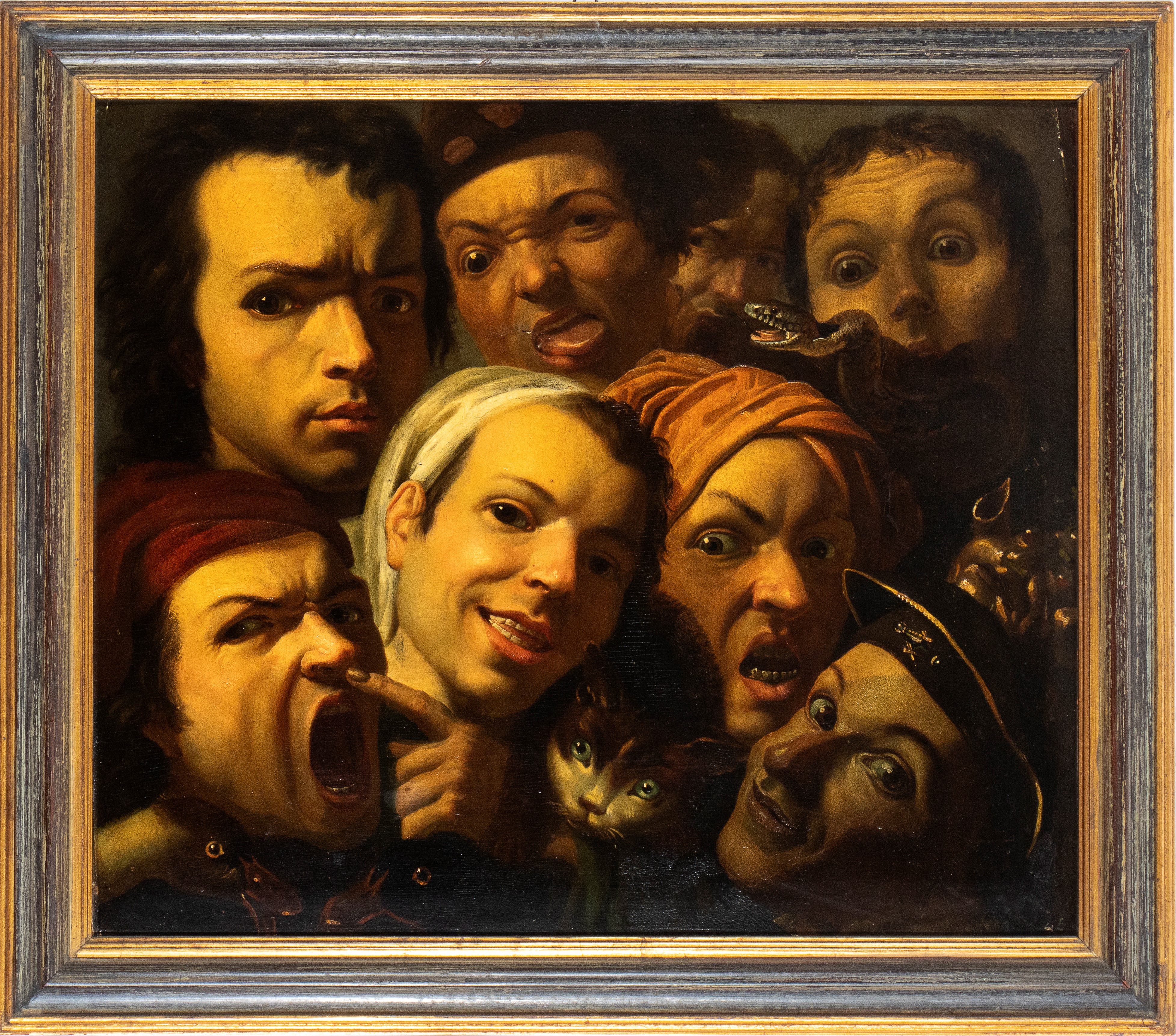 Artista Napoletano, XVIII Secolo - Studio di Teste di Carattere (i Peccati Capitali)
