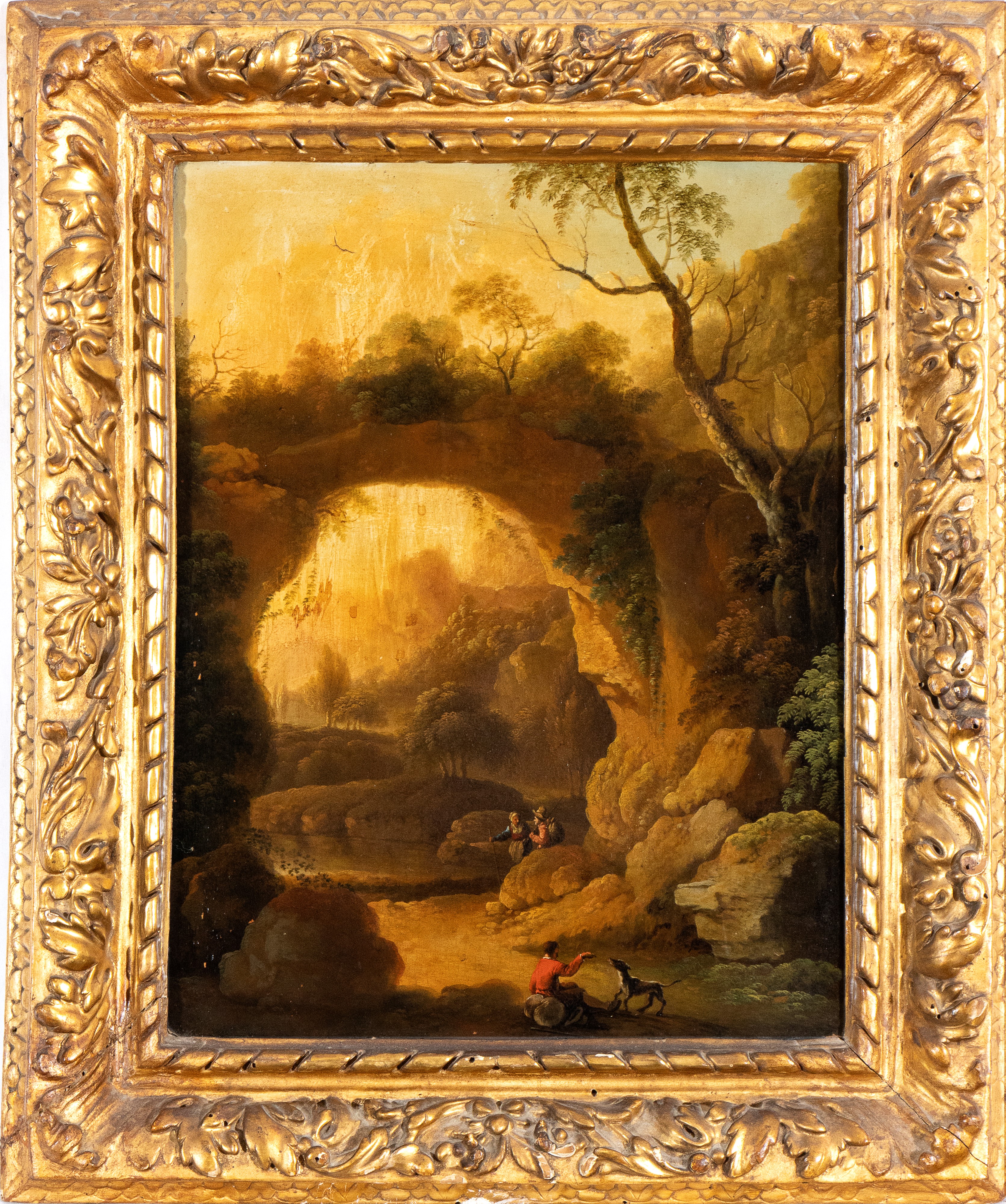 Gaspar De Witte - Paesaggio con Arco di Roccia, Specchio D'acqua e Figure