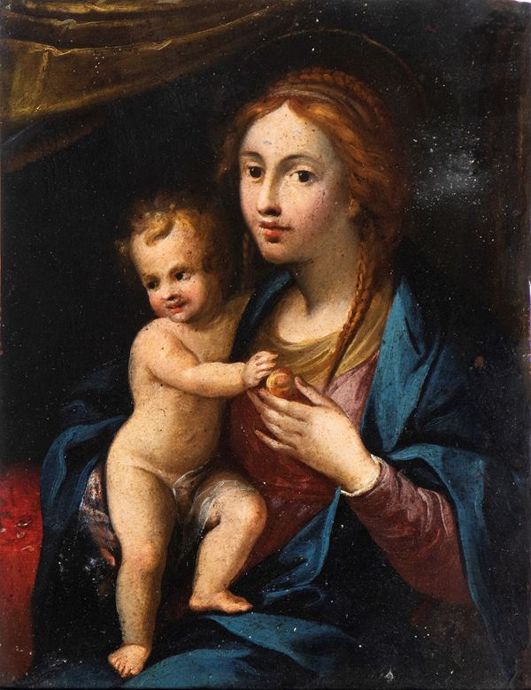 Artista emiliano, fine XVI - inizio XVII secolo - Virgin and Child