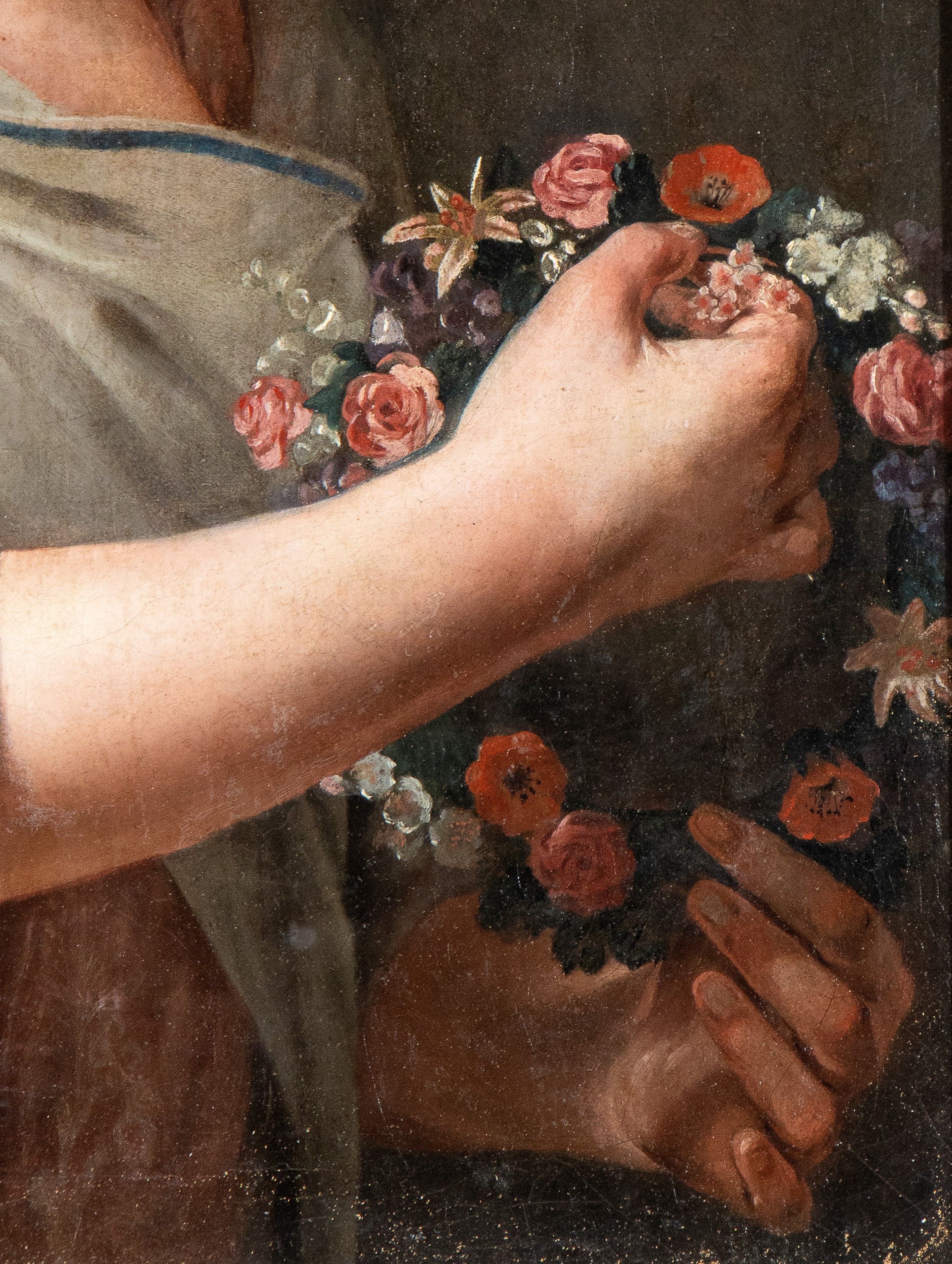 Artista Francese, XIX Secolo - Ritratto di Gentildonna in Veste di Flora