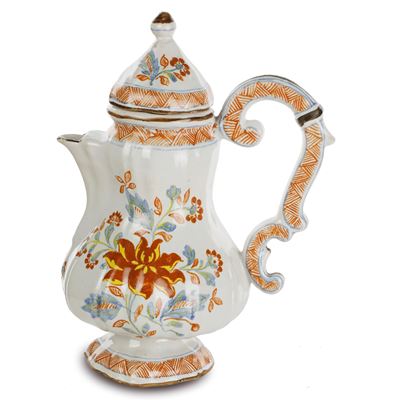 Caffettiera in Ceramica Policroma,