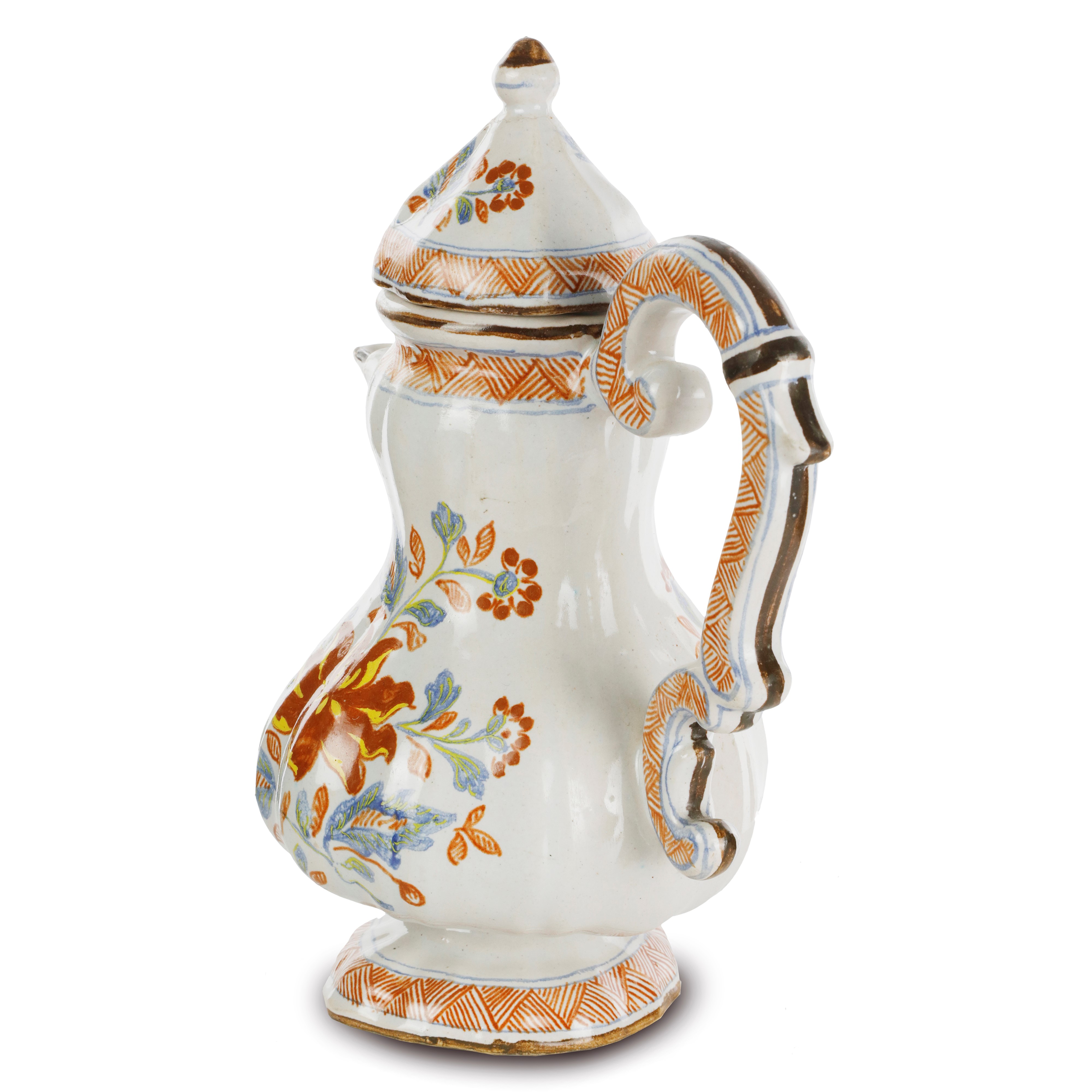 Caffettiera in Ceramica Policroma,