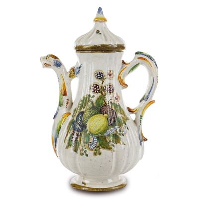 Caffettiera in Ceramica Policroma,
