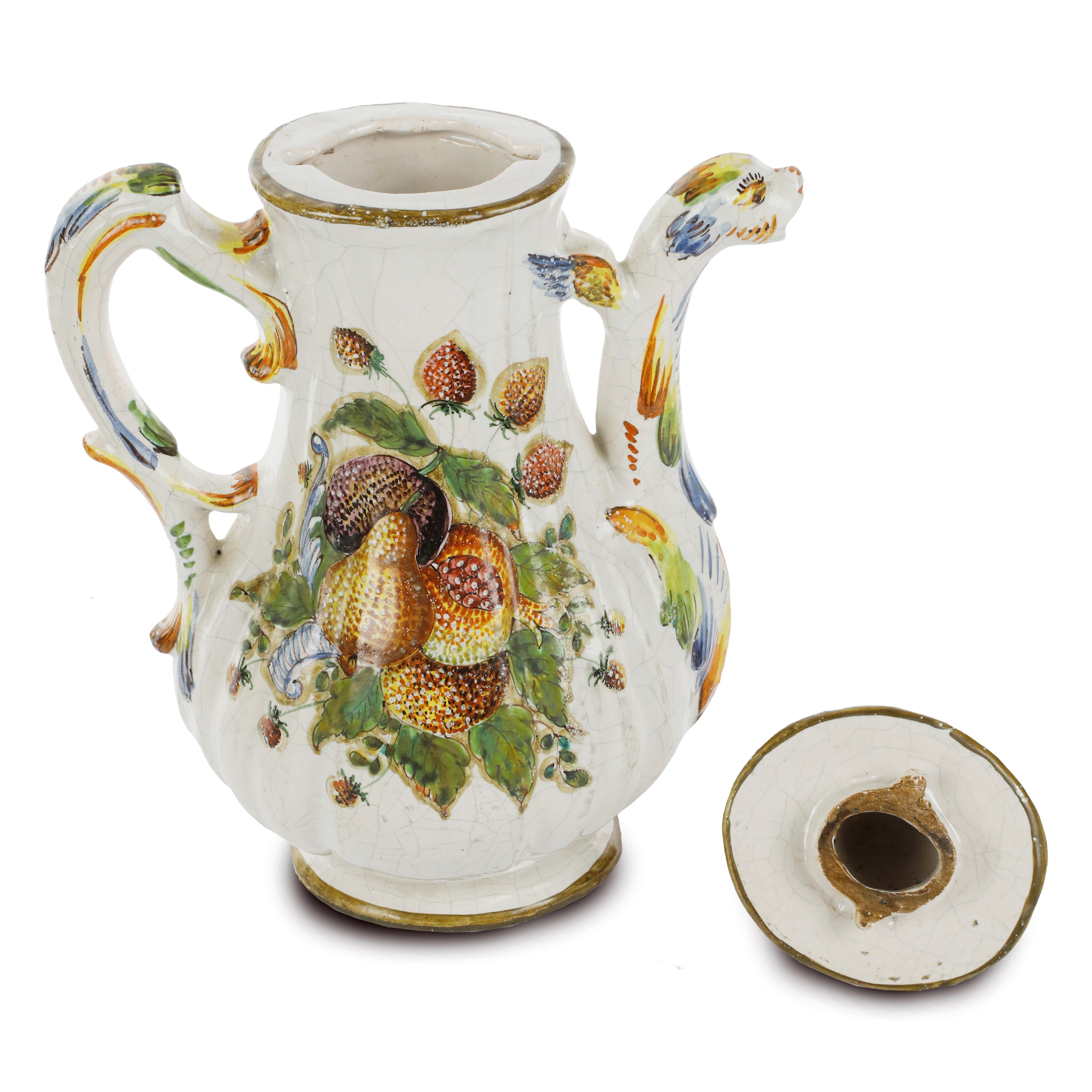 Caffettiera in Ceramica Policroma,