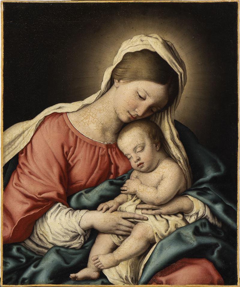 Giovanni Battista Salvi Sassoferrato - (studio Di) Madonna con Bambino