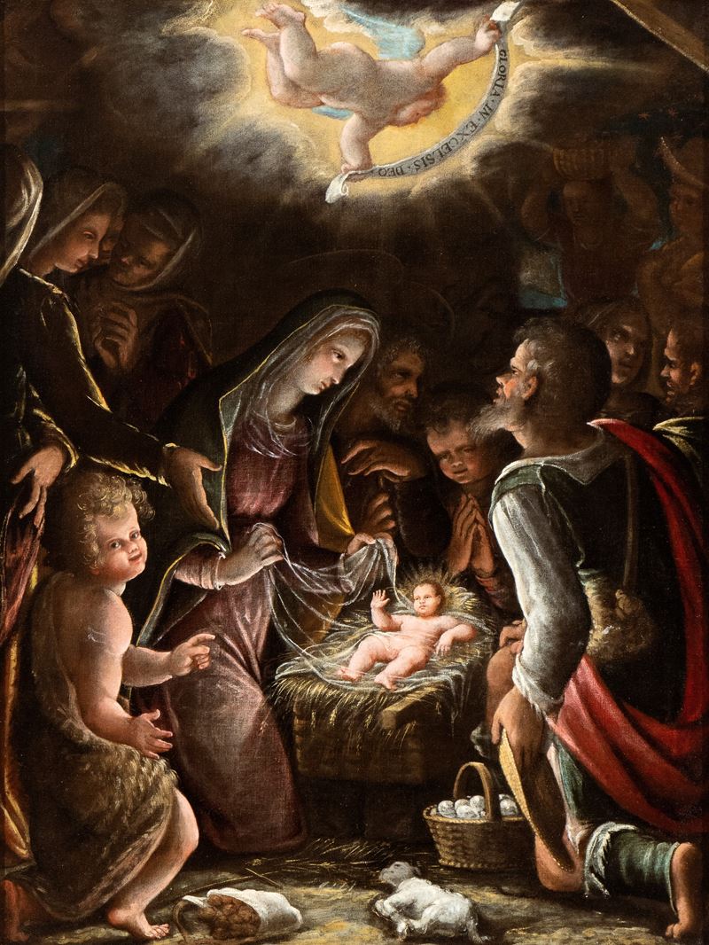 Scuola Cremonese, Fine XVI - Inizio XVII Secolo - Adorazione dei Pastori