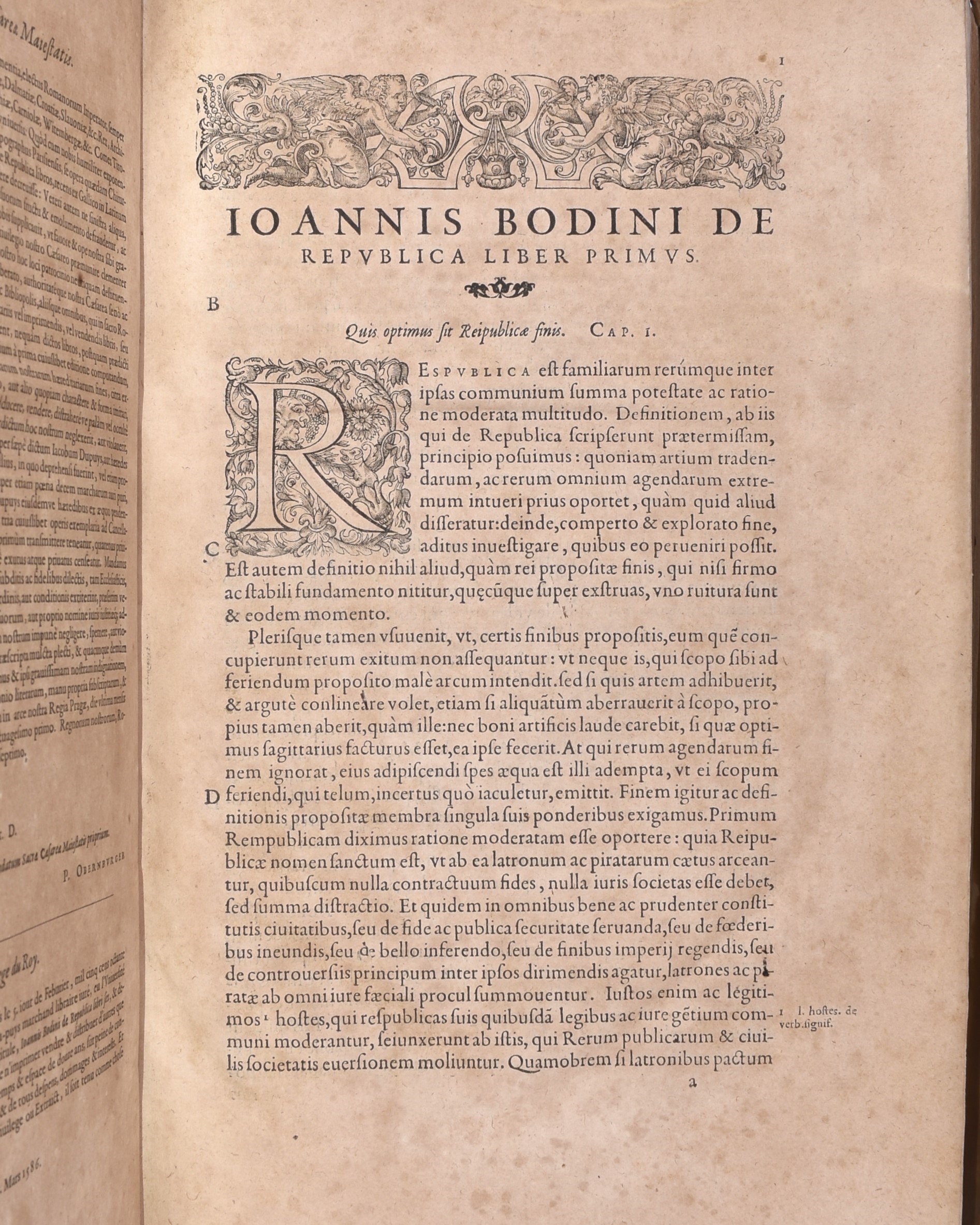 Bodin, Jean ( 1530-1596) : “de Repubblica Libri Sex, Latine Ab Autore Redditi, Multo Quam Antea L...