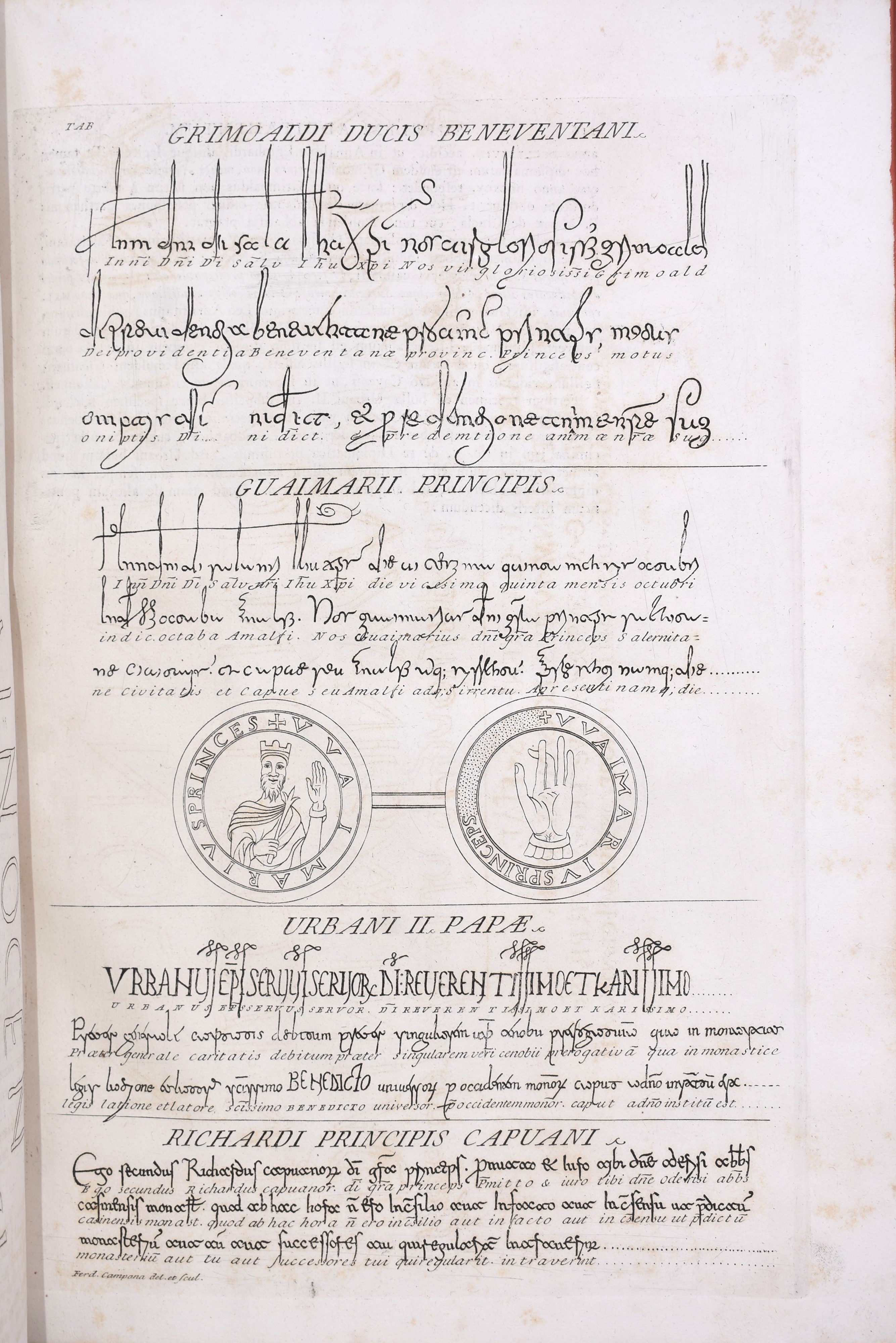 Mabillon, Jean. “de Re Diplomatica Libri Vi ...” T. i e II Ex Typographia Vincentii Ursini . Neap...