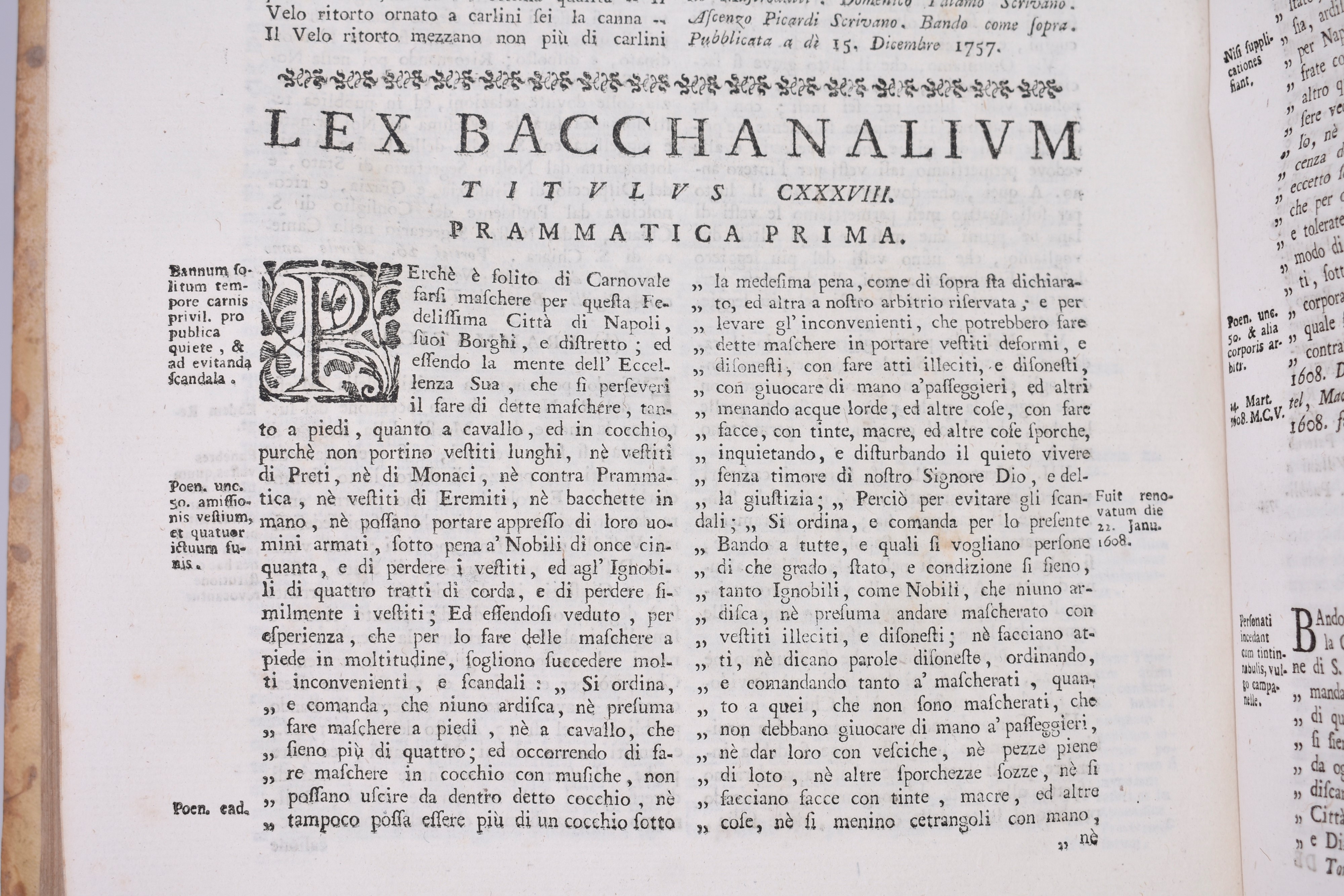 Vario, Domenico Alfeno (1729-ca.1794): Pragmaticae Edicta Decreta Interdicta Regiaeque Sanctiones...