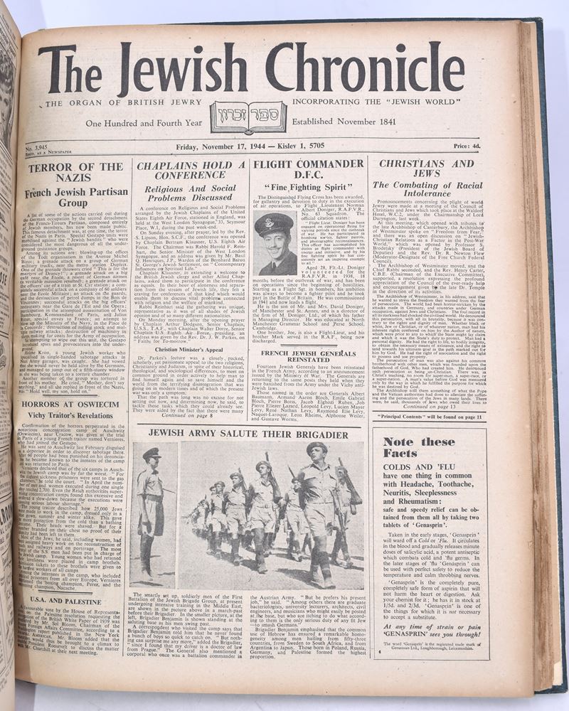 The Jewish Chronicle July – Dec 1944 The Organ Of British Jewry Incorporating The “jewish World” ...