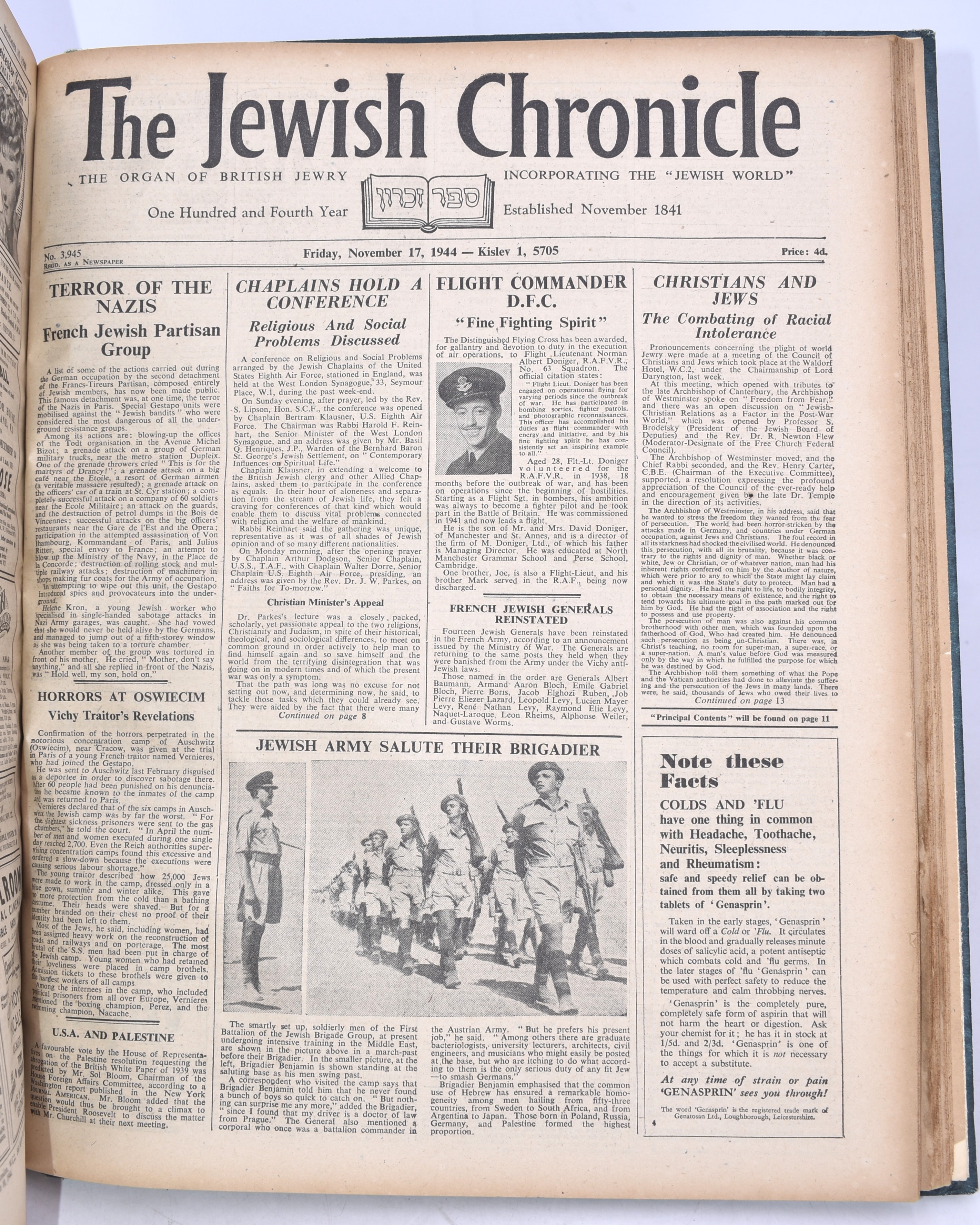 The Jewish Chronicle July – Dec 1944 The Organ Of British Jewry Incorporating The “jewish World” ...