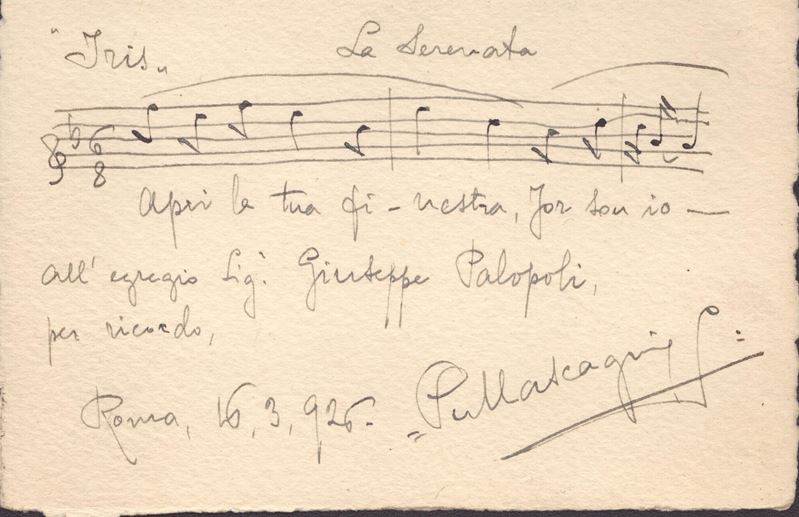 Mascagni, Pietro (livorno, 7 Dicembre 1863 – Roma, 2 Agosto 1945)