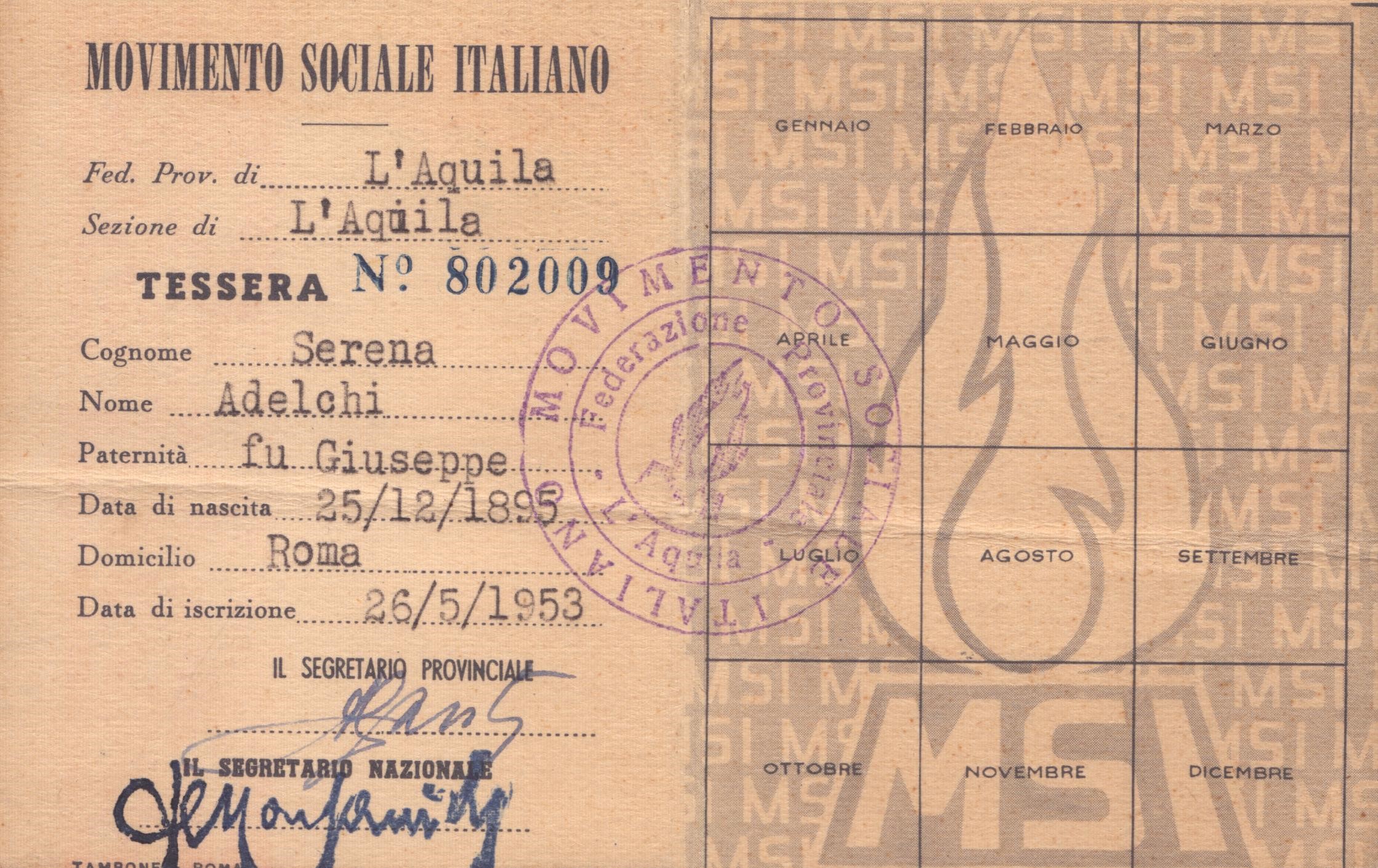 Serena, Adelchi (L'aquila, 27 Dicembre 1895 – Roma, 29 Gennaio 1970)