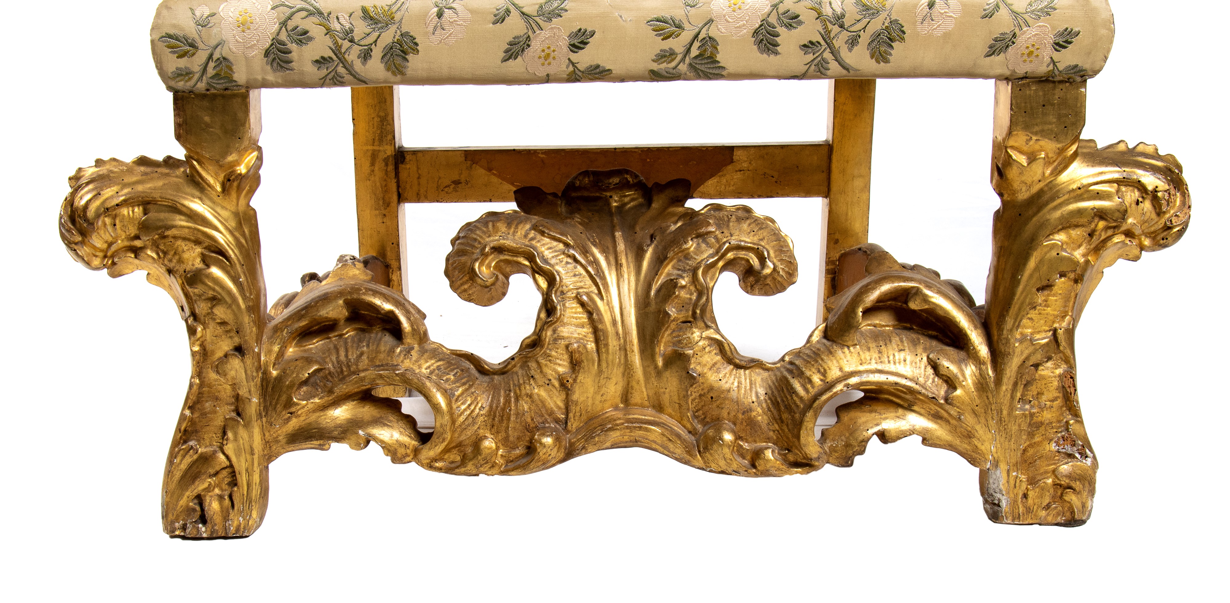 Trono Romano dello Stato Pontificio in Legno Dorato