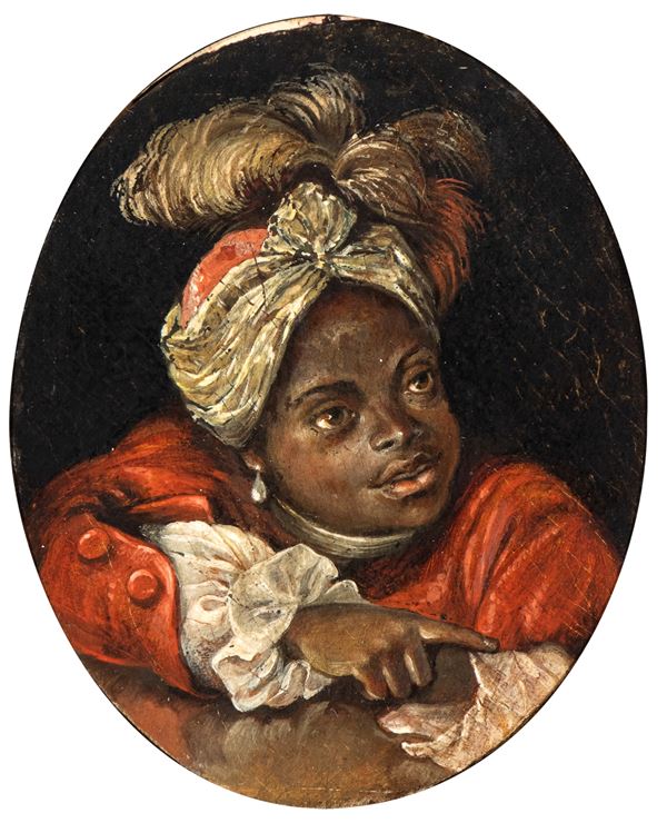 Artista nord-europeo, XVIII secolo - Portrait of moro