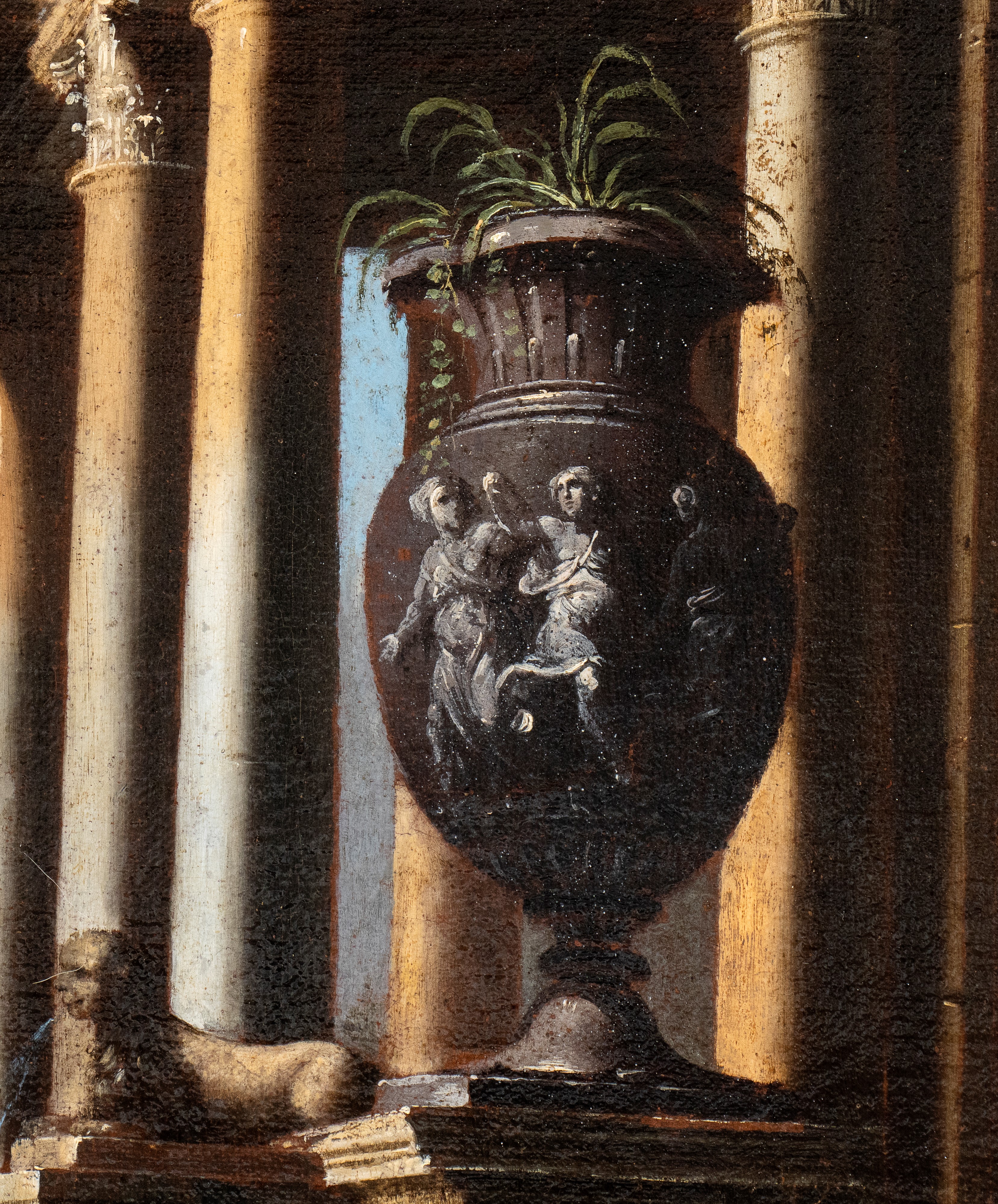 Alberto Carlieri - Capriccio Architettonico con Scena di Battesimo