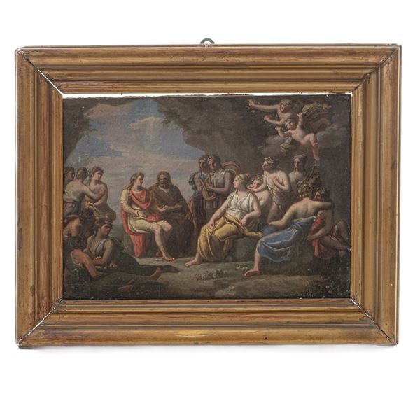 Convivio degli Dei  (fine XVIII inizi XIX secolo)  - dipinto olio su tela - Asta Smart Auction: arredi, dipinti, sculture, argenti e altro a prezzi vantaggiosi - Bertolami Fine Art - Casa d'Aste