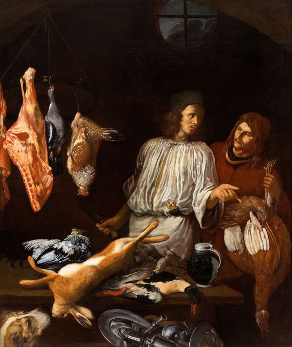 Artista fiammingo attivo in Italia, XVII secolo - The Butcher's shop