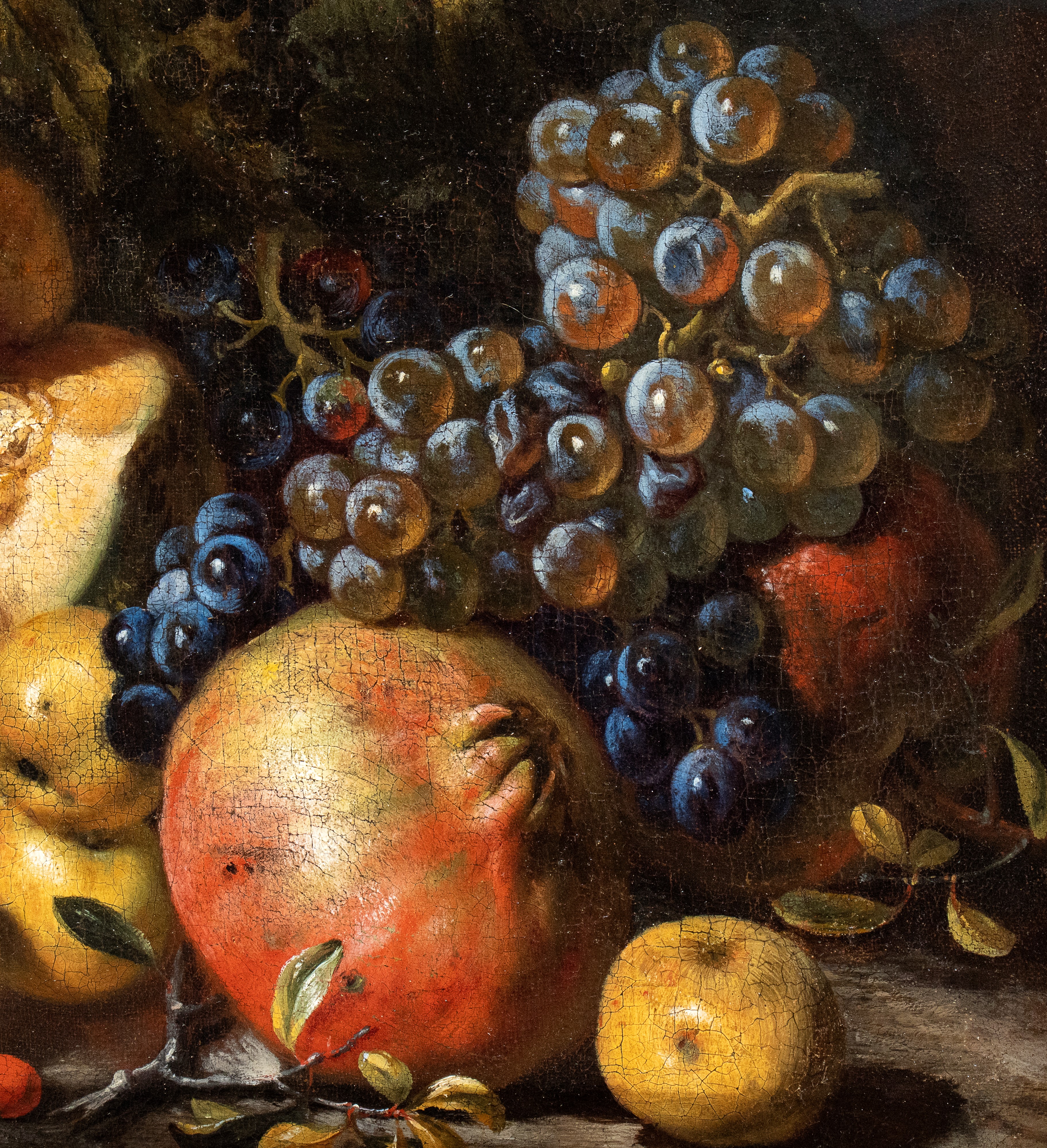 Giovanni Paolo Castelli lo Spadino - Natura Morta con Melone, Melagrane, Mele e Uva