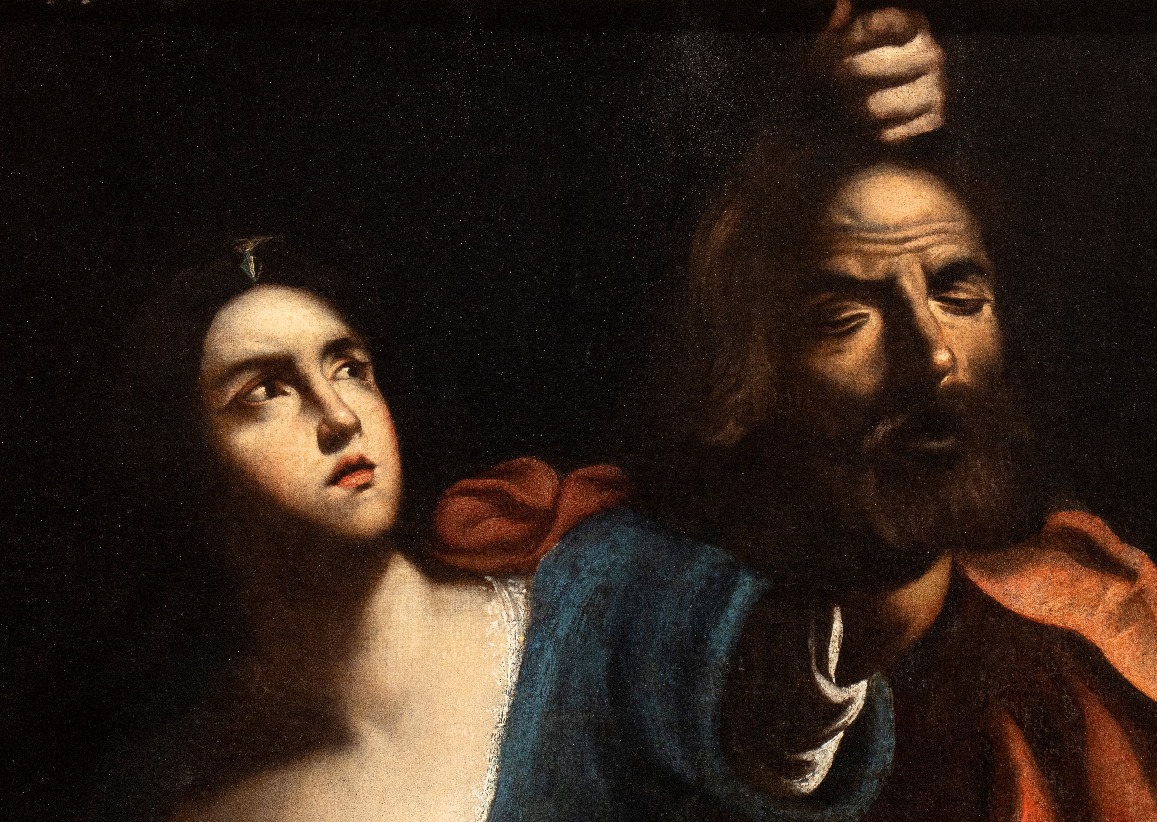 Artista Caravaggesco Attivo a Napoli, Prima Metà XVII Secolo - Giuditta con la Testa di Oloferne