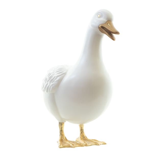 White ceramic duck