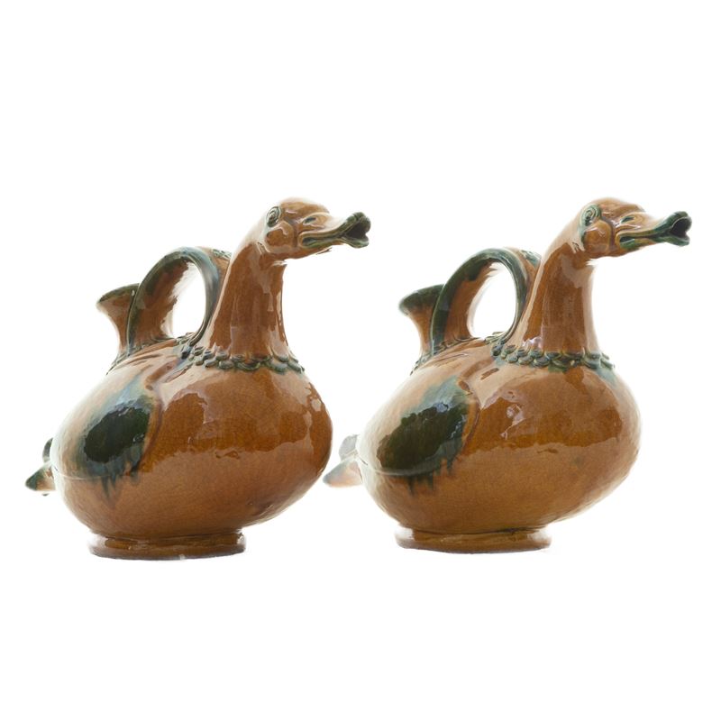 Coppia di Brocche a Forma di Papera
