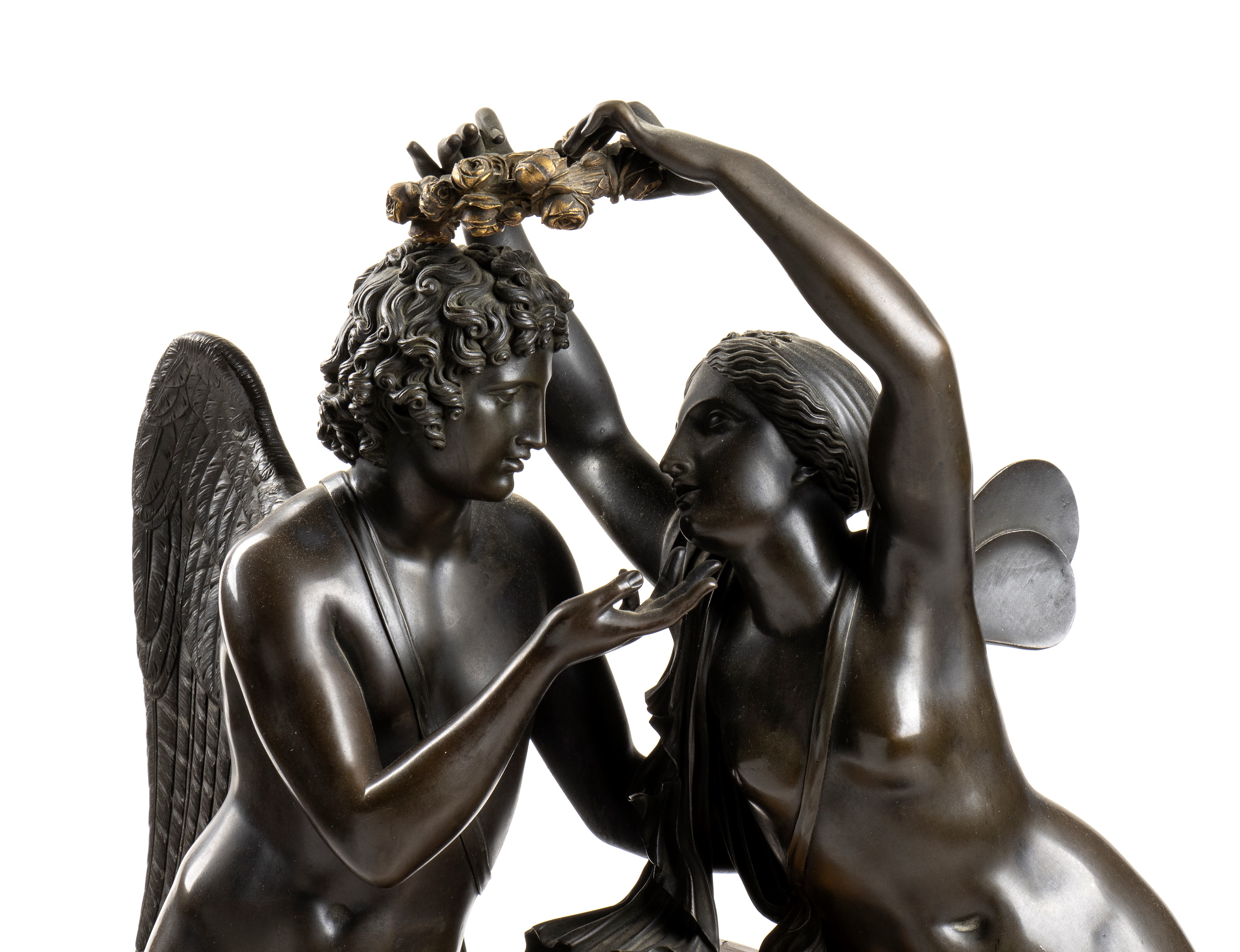 Ledure Bronzier Hémon Her - Orologio D'appoggio Francese Raffigurante "amore e Psiche"