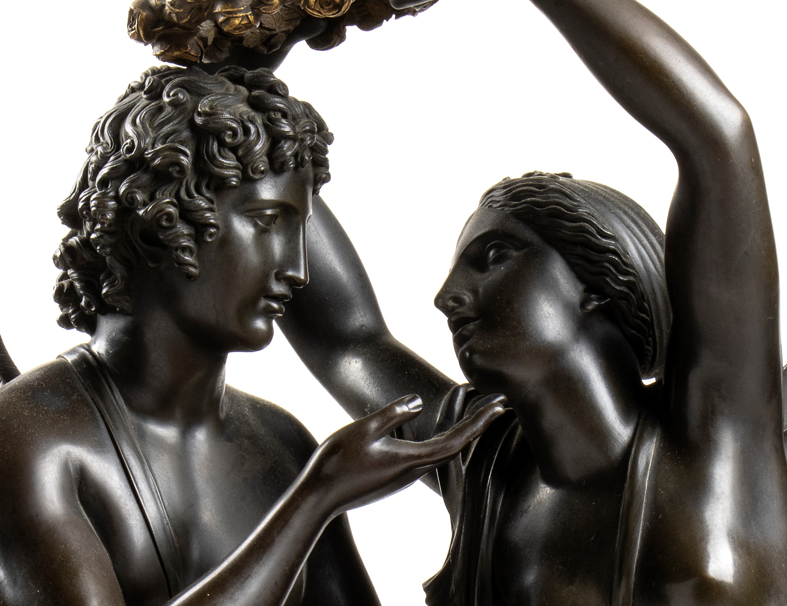 Orologio d'appoggio francese raffigurante "Amore e Psiche"