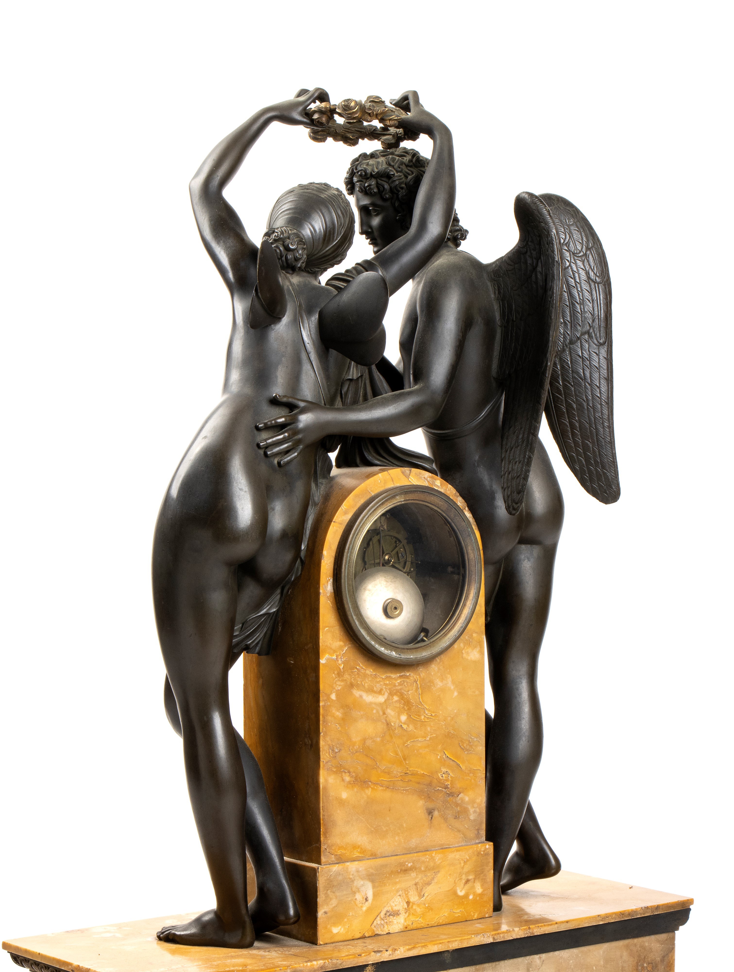 Orologio d'appoggio francese raffigurante "Amore e Psiche"