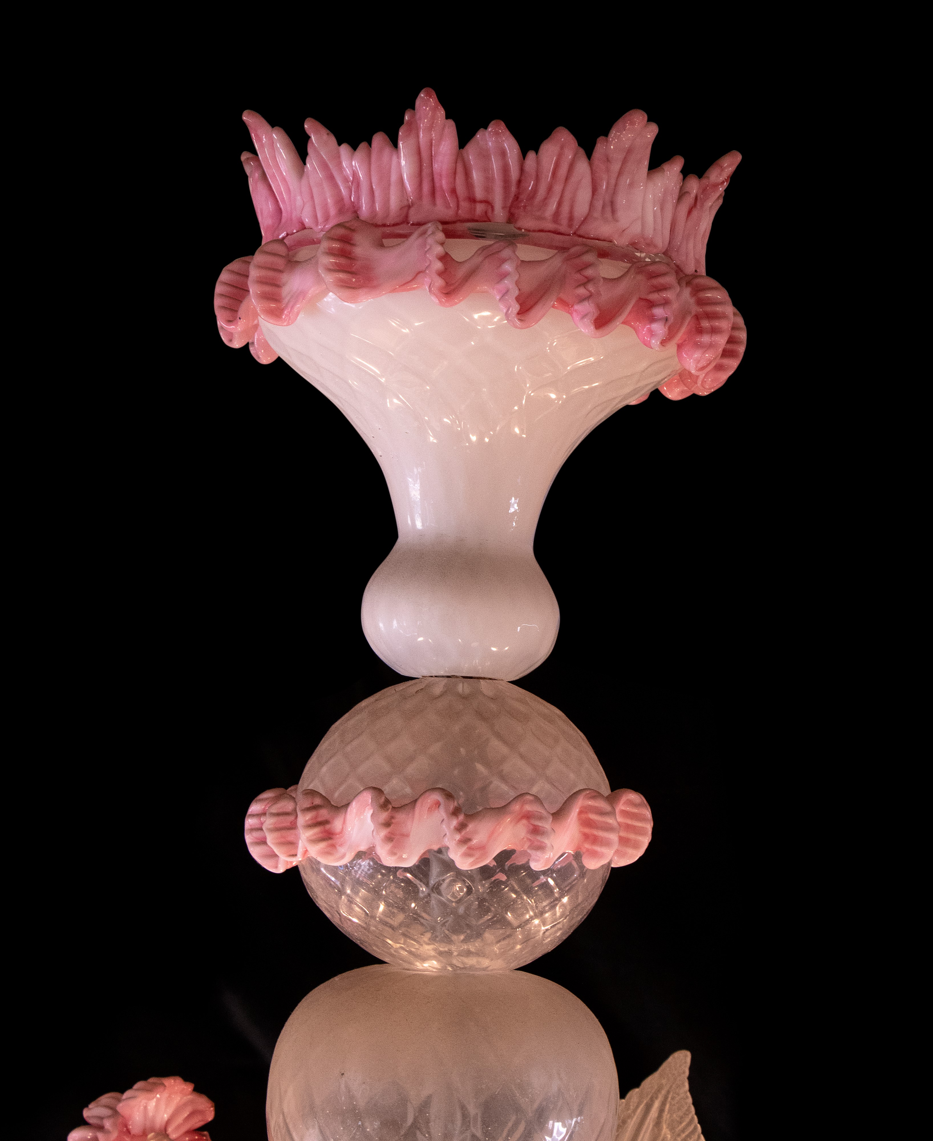Lampadario Murano Italiano Color Rosa