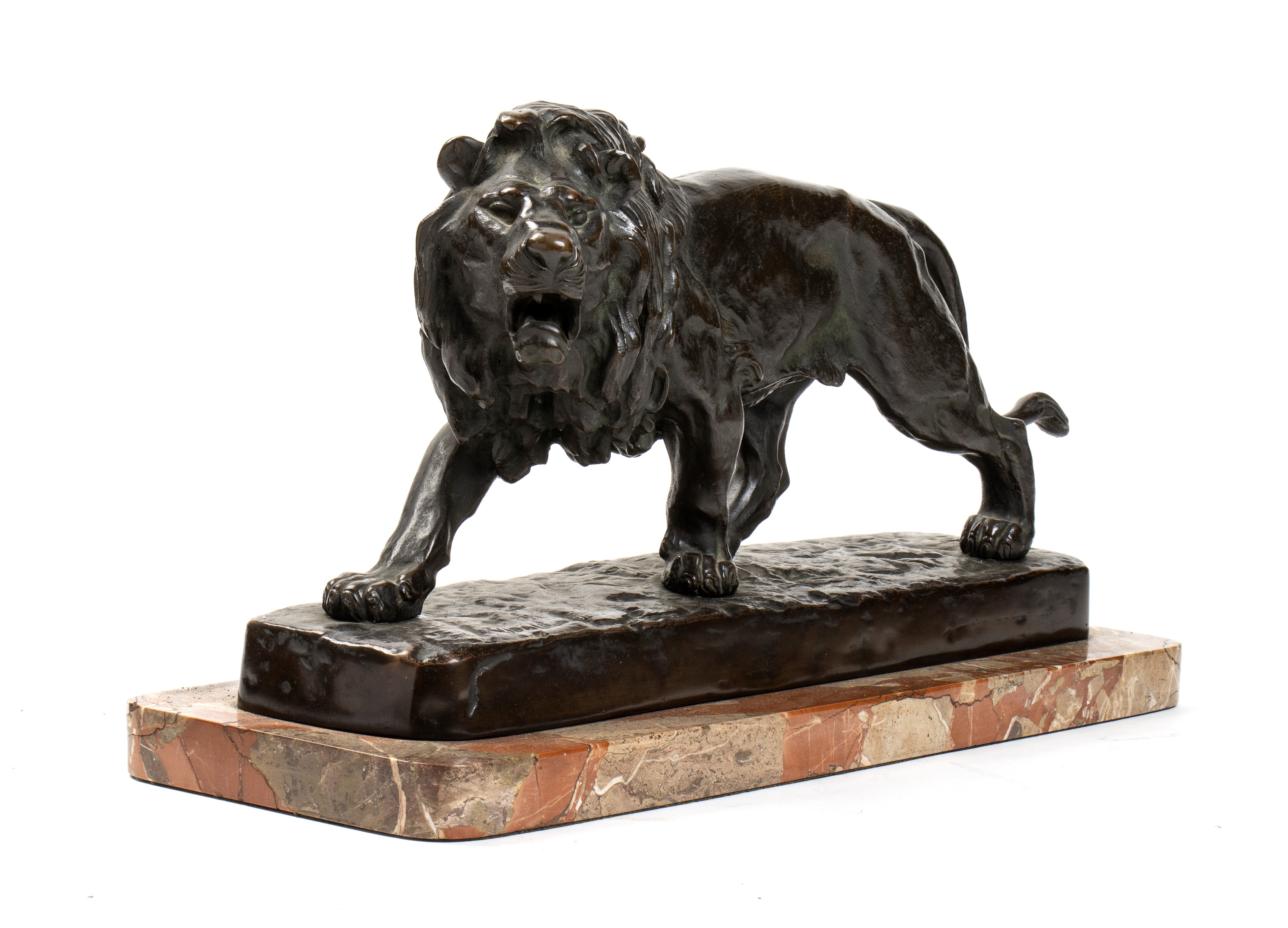 Louis Vidal - Scultura in Bronzo Raffigurante un Leone