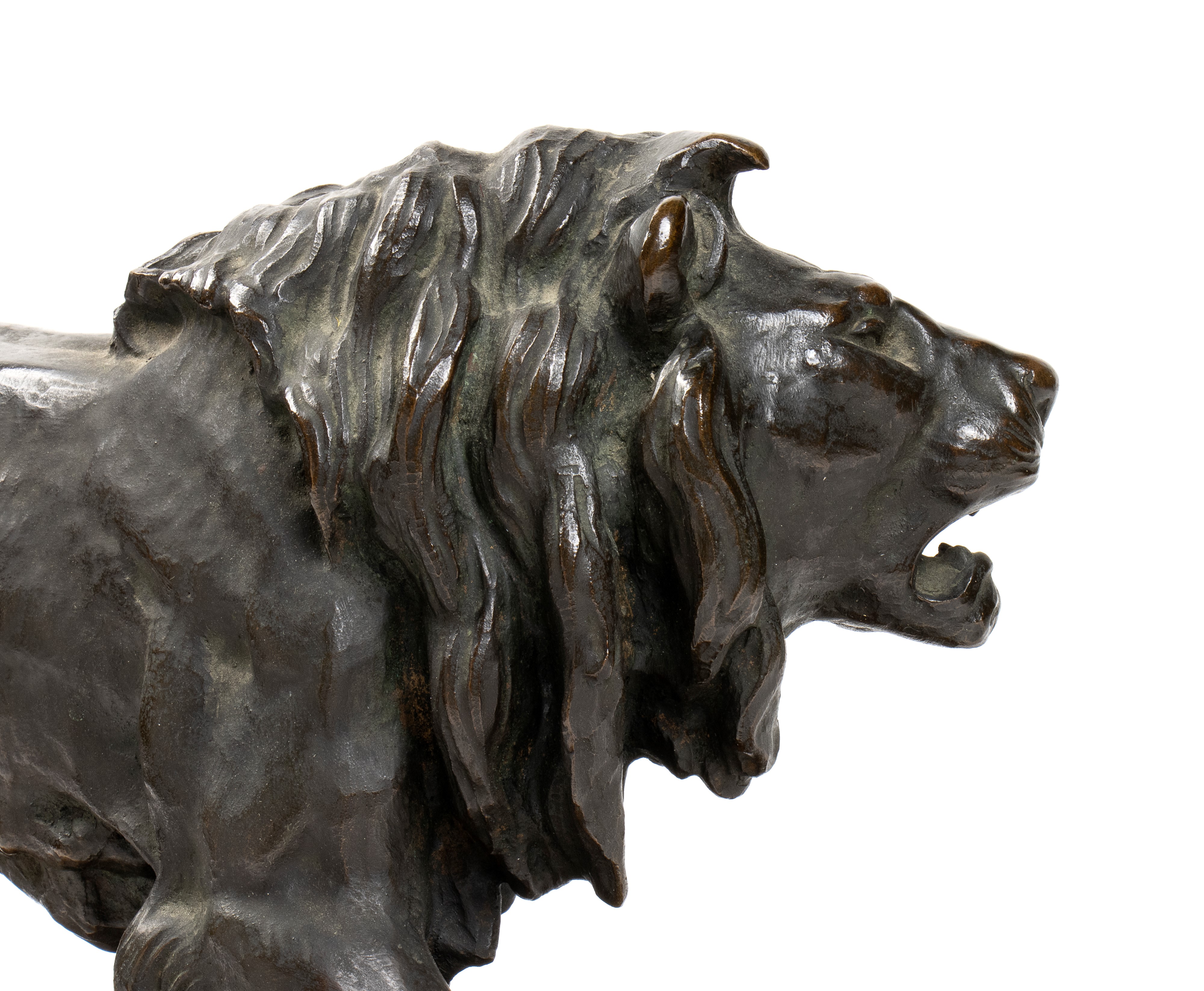 Louis Vidal - Scultura in Bronzo Raffigurante un Leone