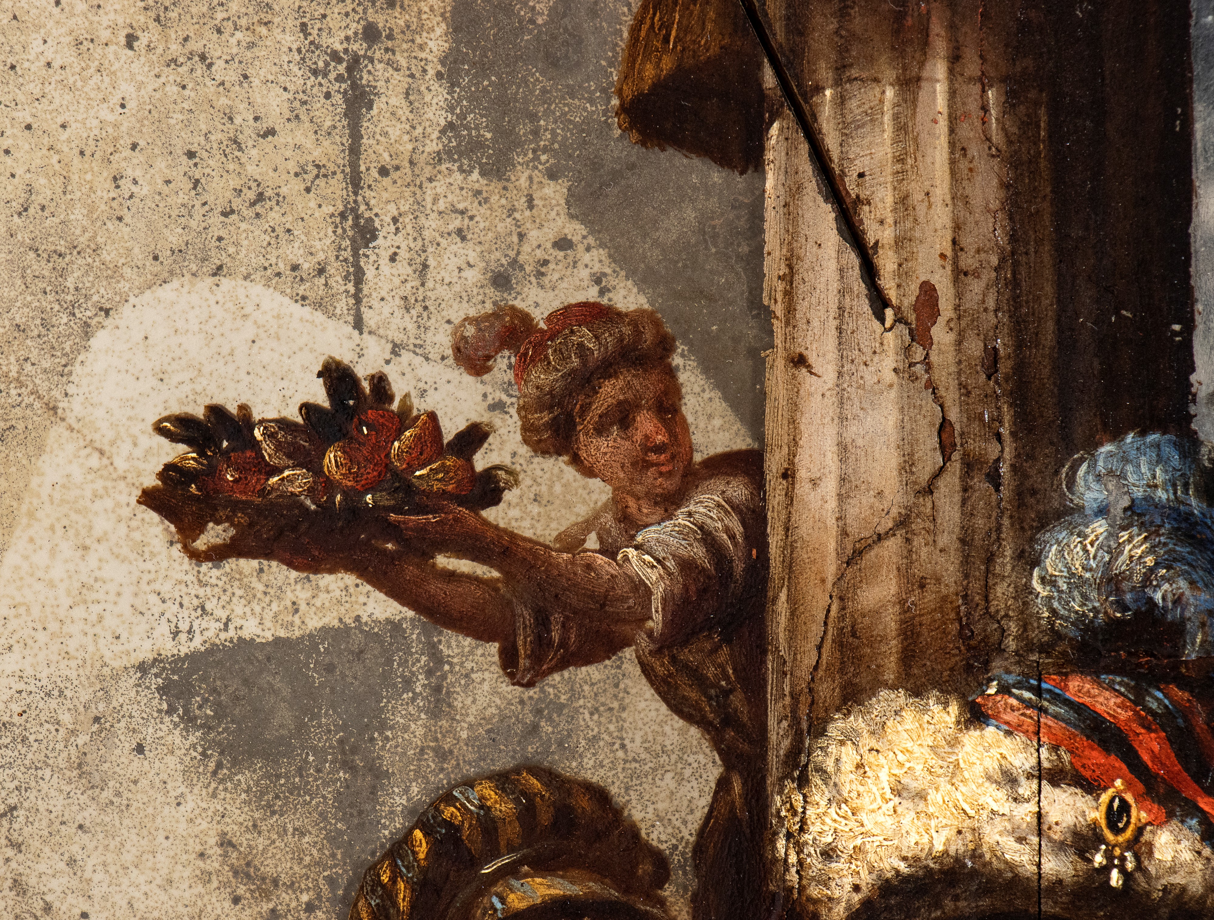 Luca Giordano - A) Cena in Casa del Fariseo; B) le Nozze di Canaan. Coppia di Dipinti