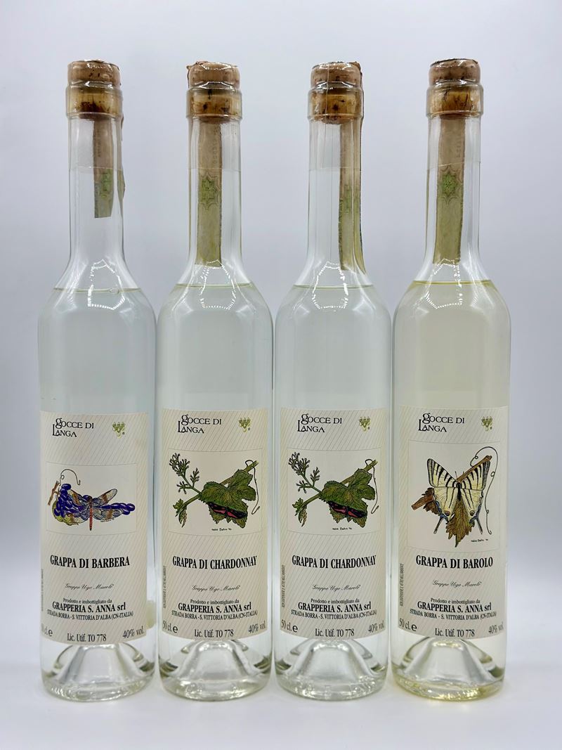 Grapperia Sant'anna, Gocce di Langa Grappa di Barolo e Barbera - Gocce di Langa Grappa di Chardon...