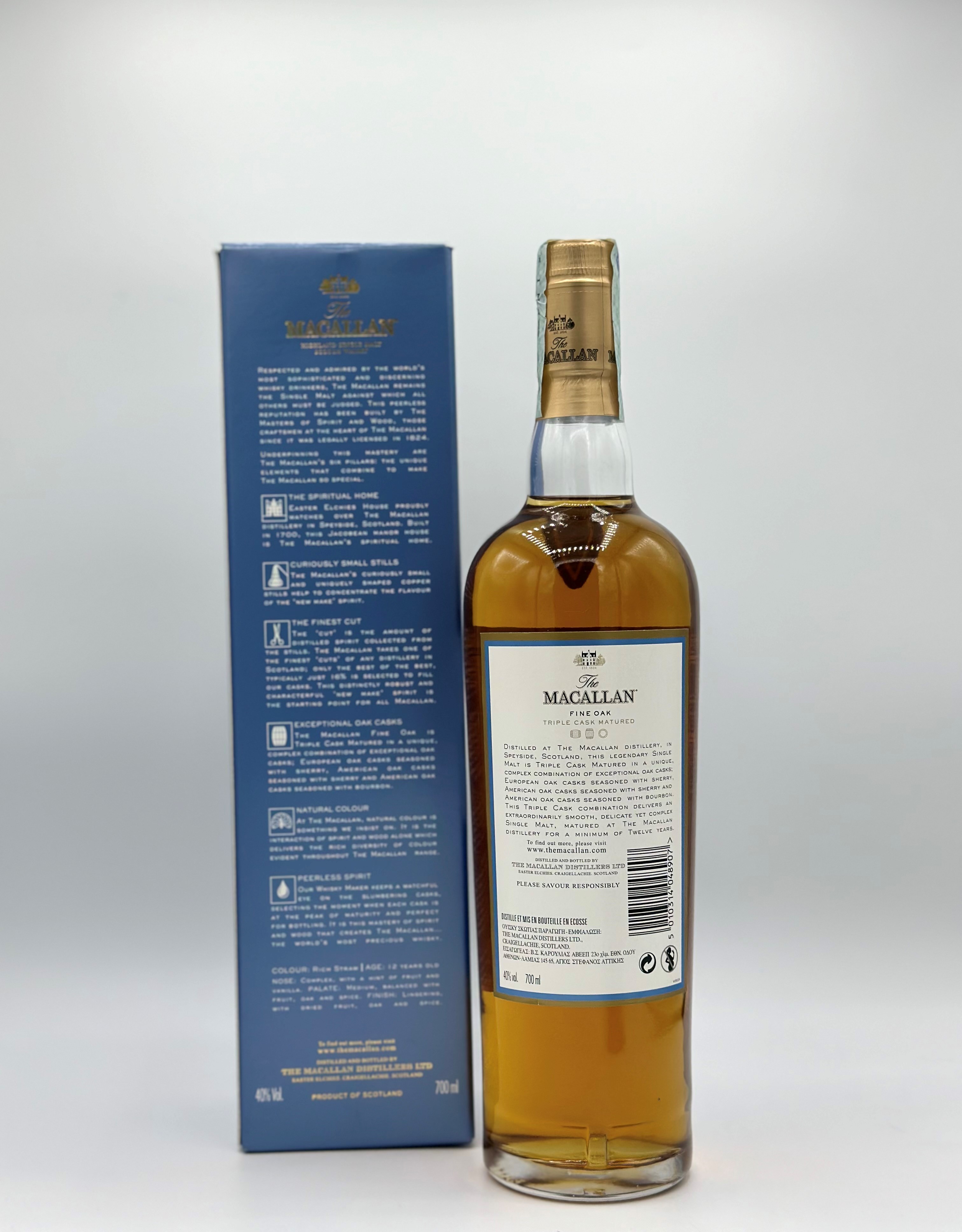 The Macallan Highland Single Malt Scotch Whisky 12 Years Old Fine Oak