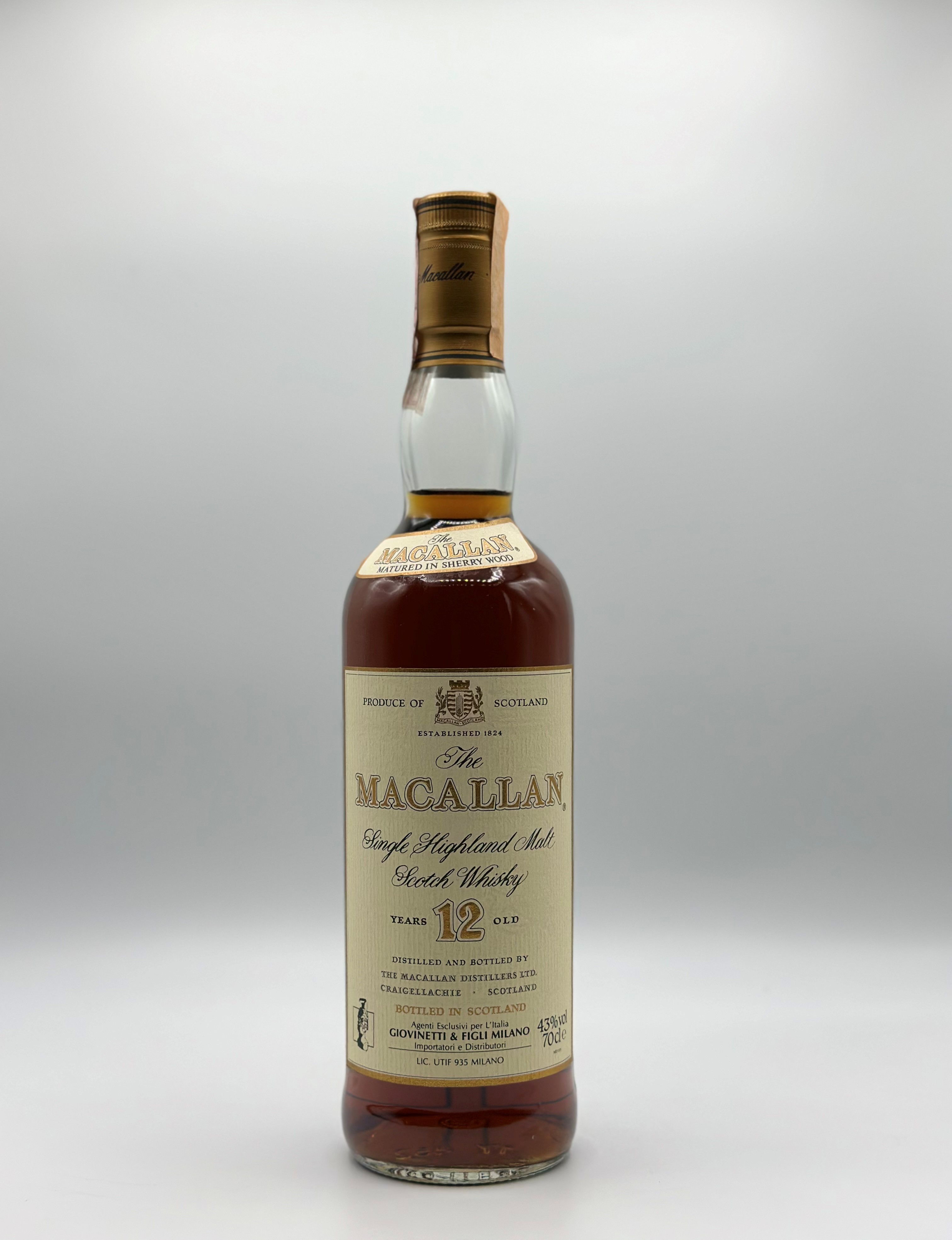 The Macallan Highland Single Malt Scotch Whisky 12 Years Old