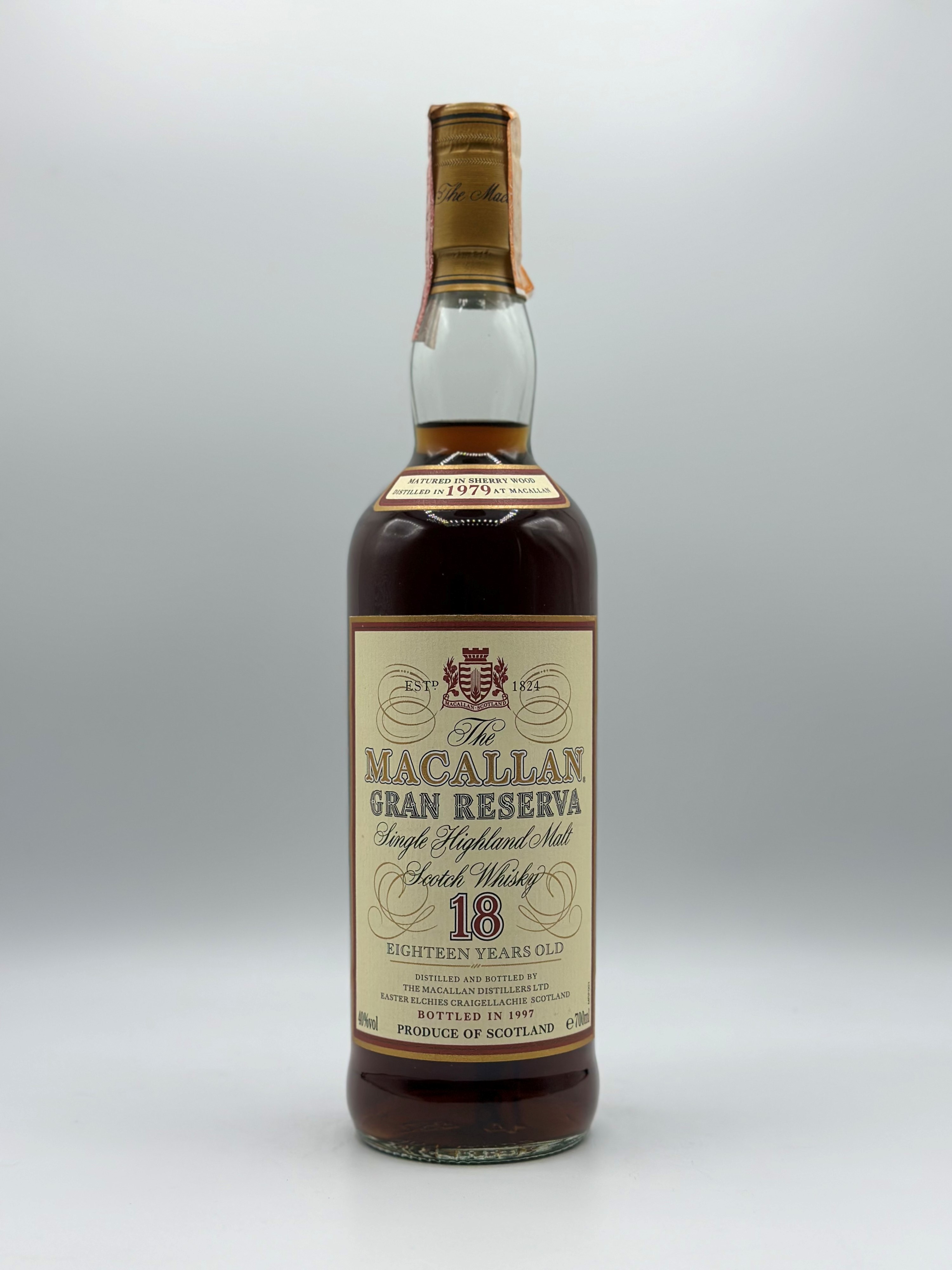 The Macallan Gran Reserva 18 Year Old Single Malt Scotch Whisky 1979