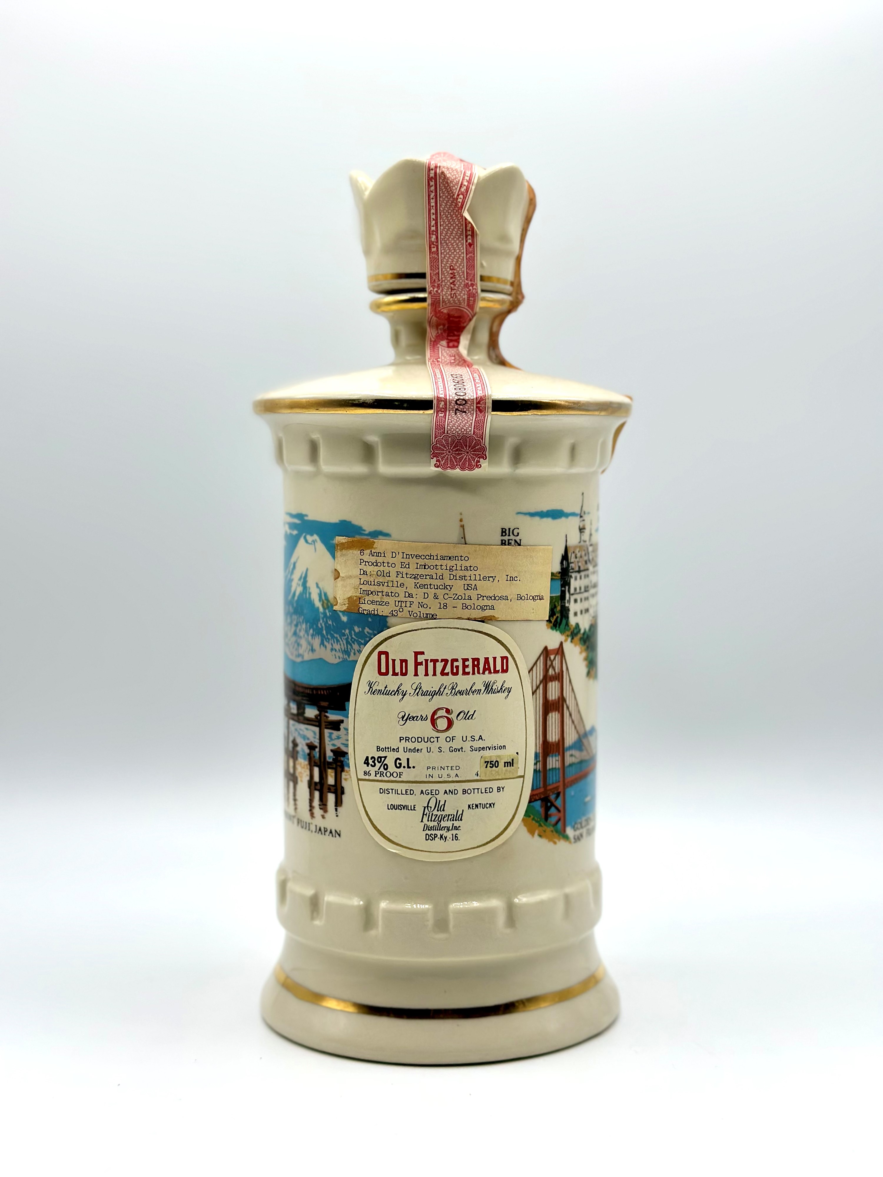 Old Fitzgerald Whiskey Around We Go 6 Years Ceramica