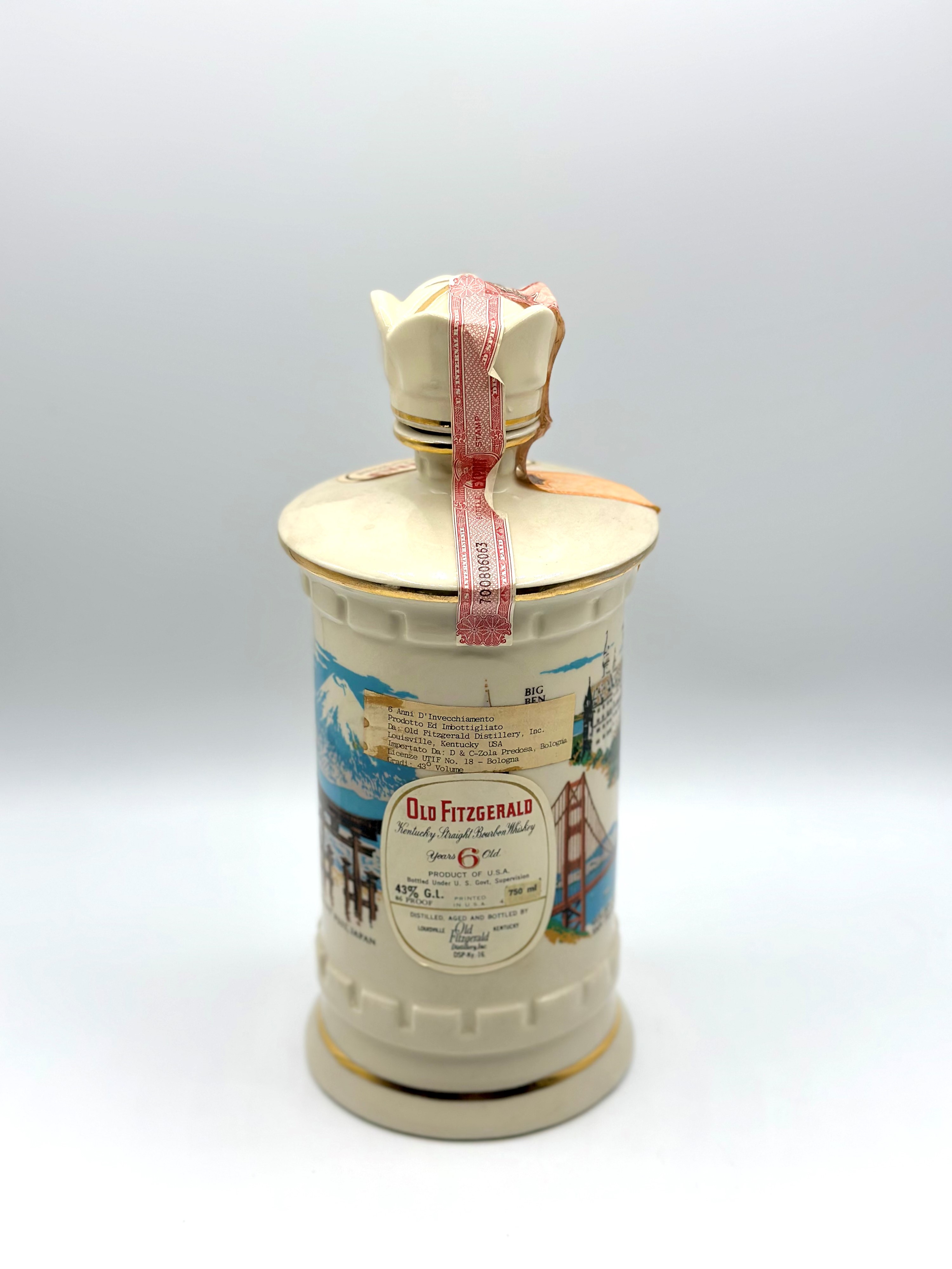 Old Fitzgerald Whiskey Around We Go 6 Years Ceramica