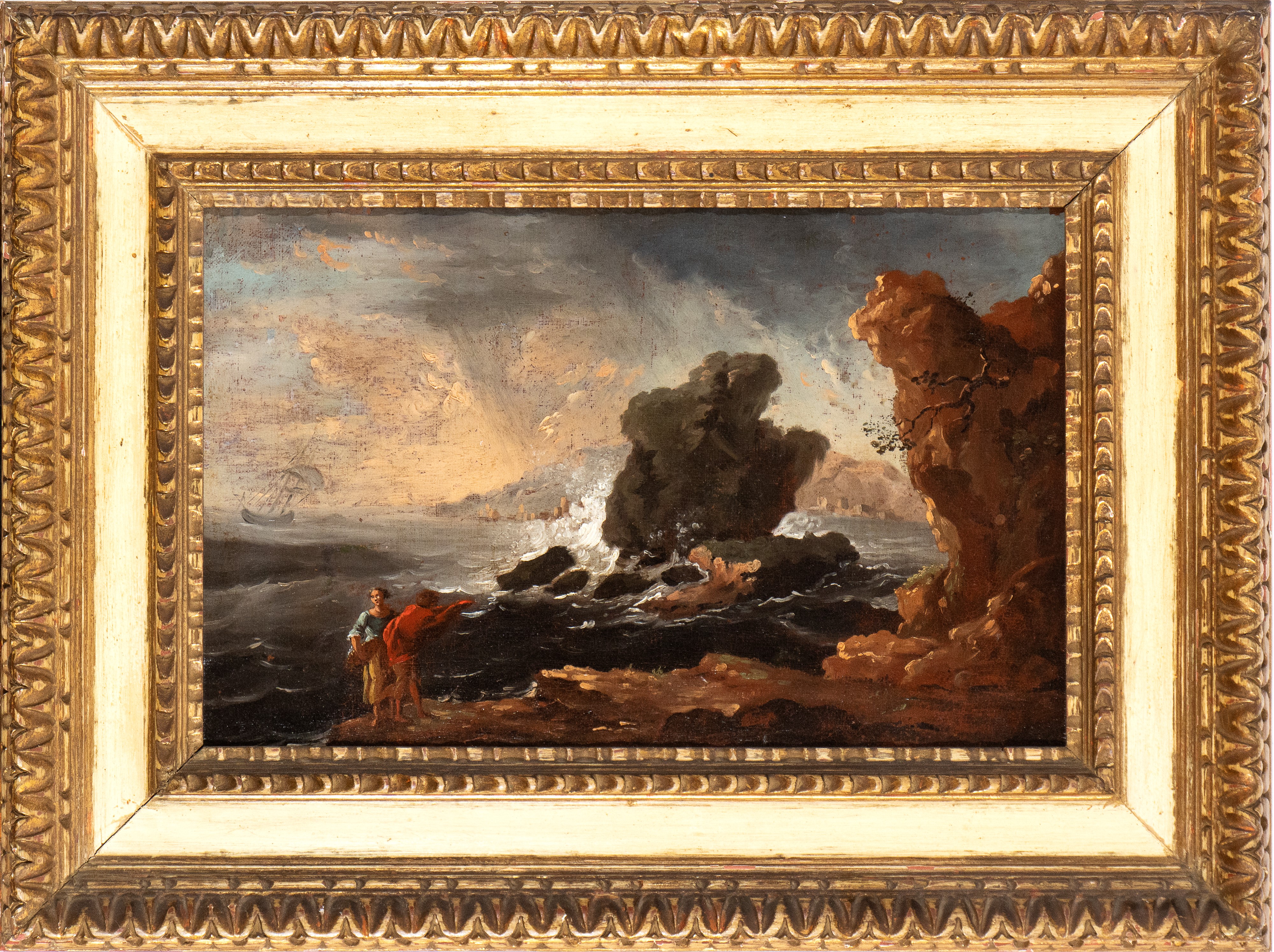 Alessio De Marchis - Paesaggio Costiero con Figure