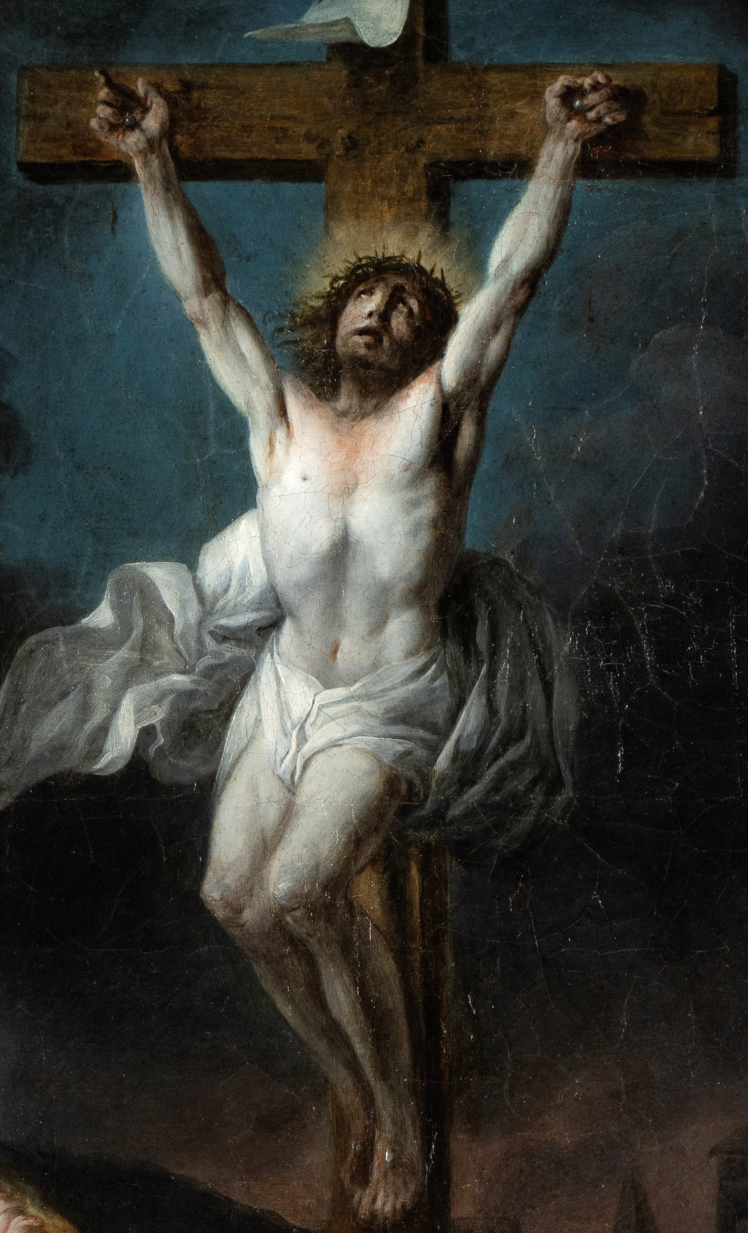 Artista Attivo a Roma, Fine XVIII - Inizio XIX Secolo - Crocifissione con Maria Maddalena